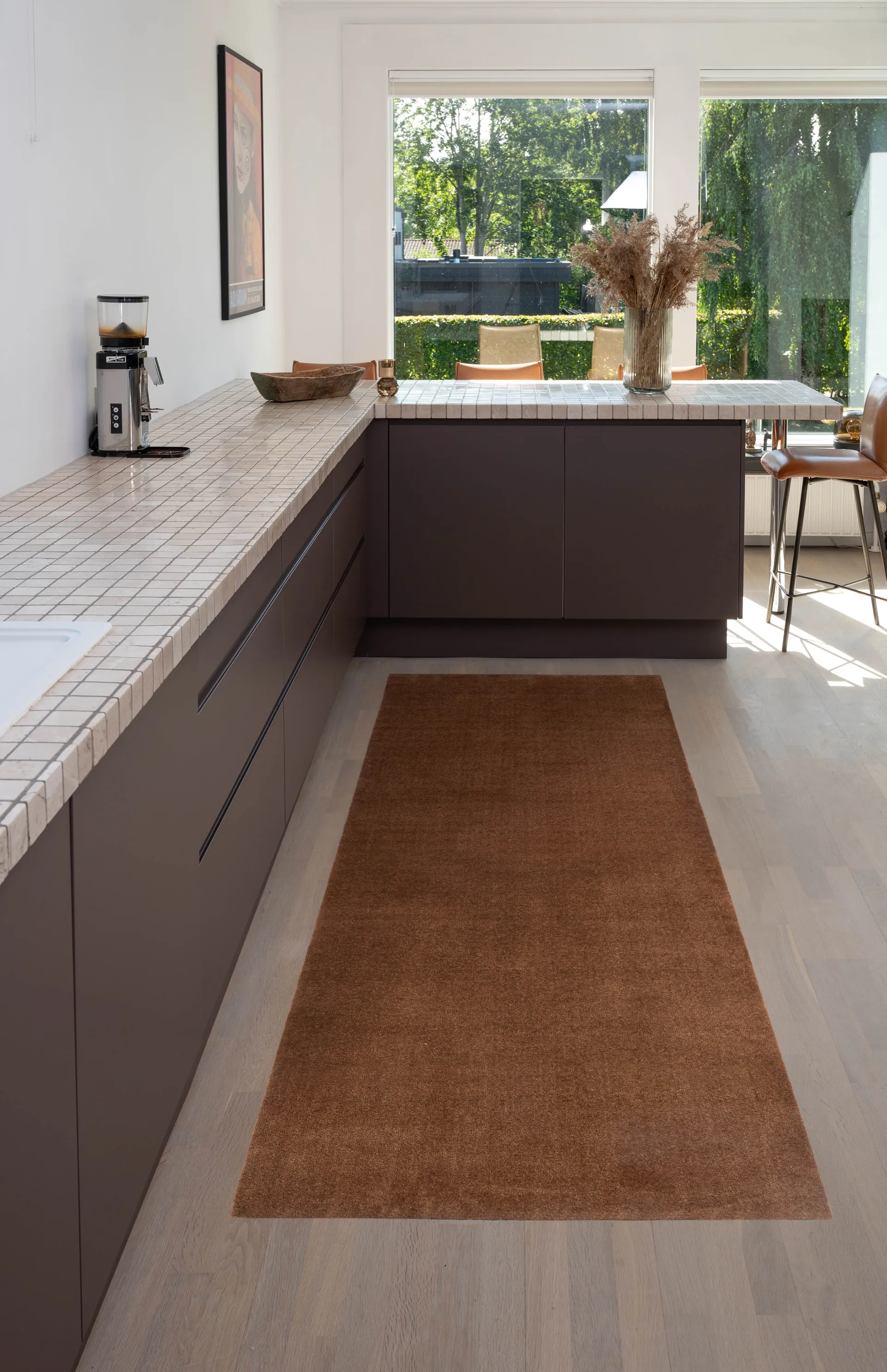 Unicolor hallway rug, Cognac, 90x200 cm tica copenhagen