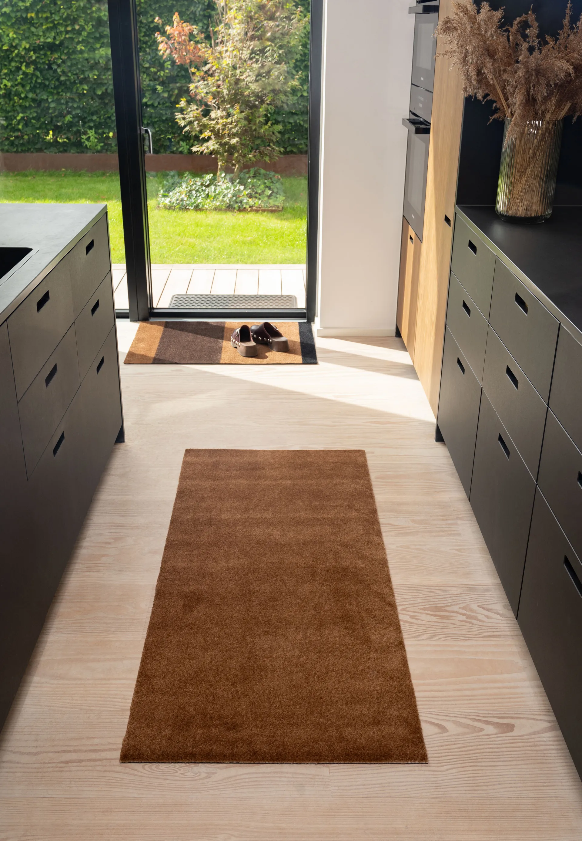 Unicolor hallway rug, Cognac, 90x200 cm tica copenhagen