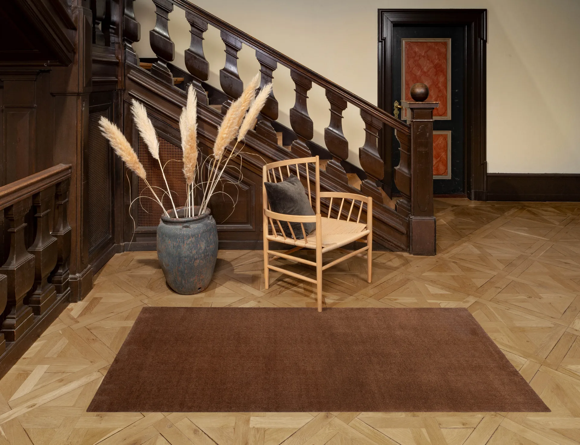 Unicolor hallway rug, Cognac, 90x200 cm tica copenhagen
