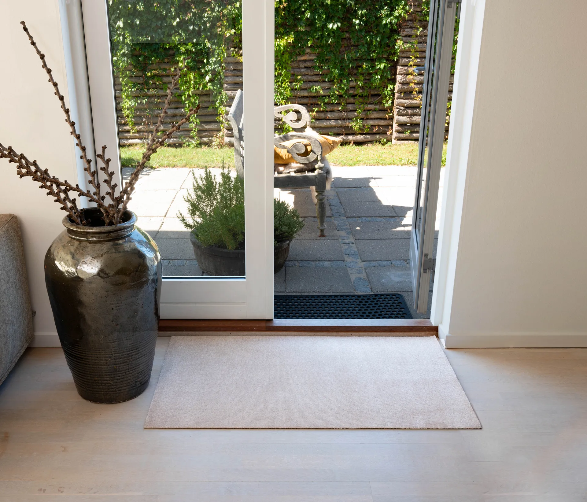 Unicolor hallway rug, Ivory. 67x120 cm tica copenhagen