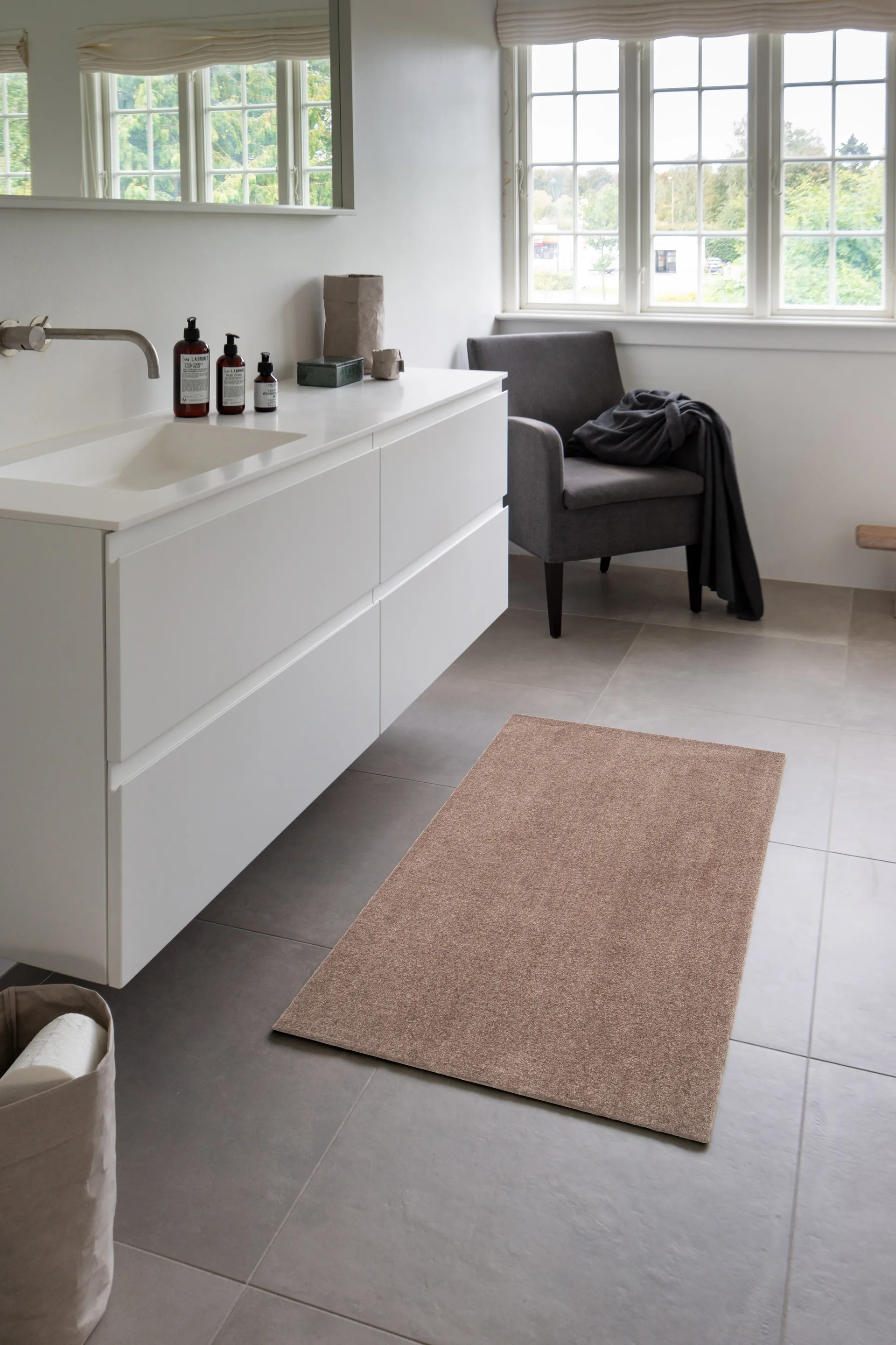 Unicolor hallway rug, Sand. 67x120 cm tica copenhagen