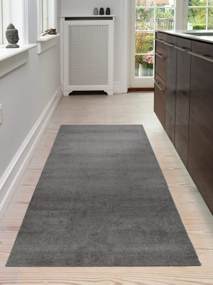 Unicolor hallway rug, Steel grey. 90x200 cm tica copenhagen