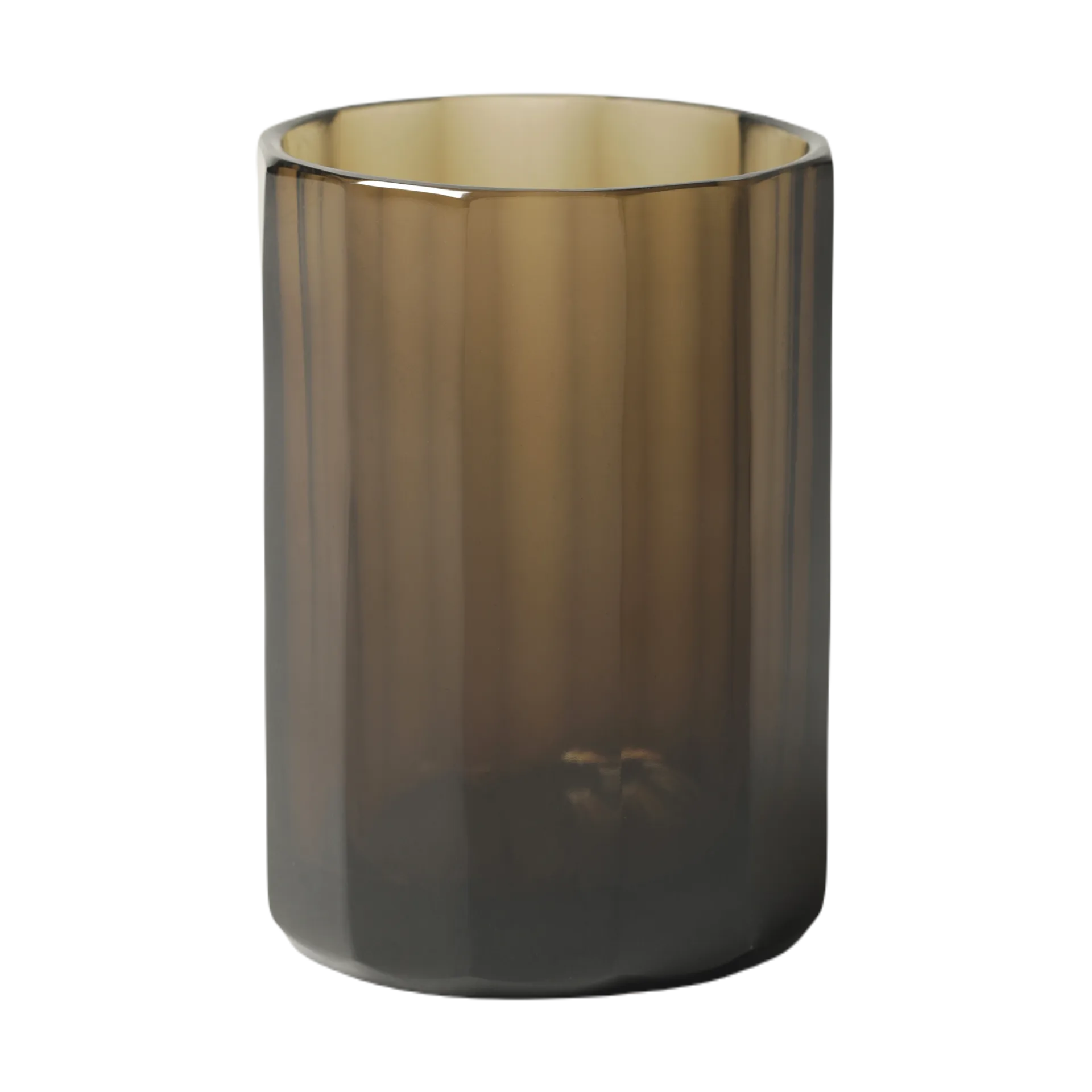 Aspelin lantern Ø8x11 cm, Brown Tinted