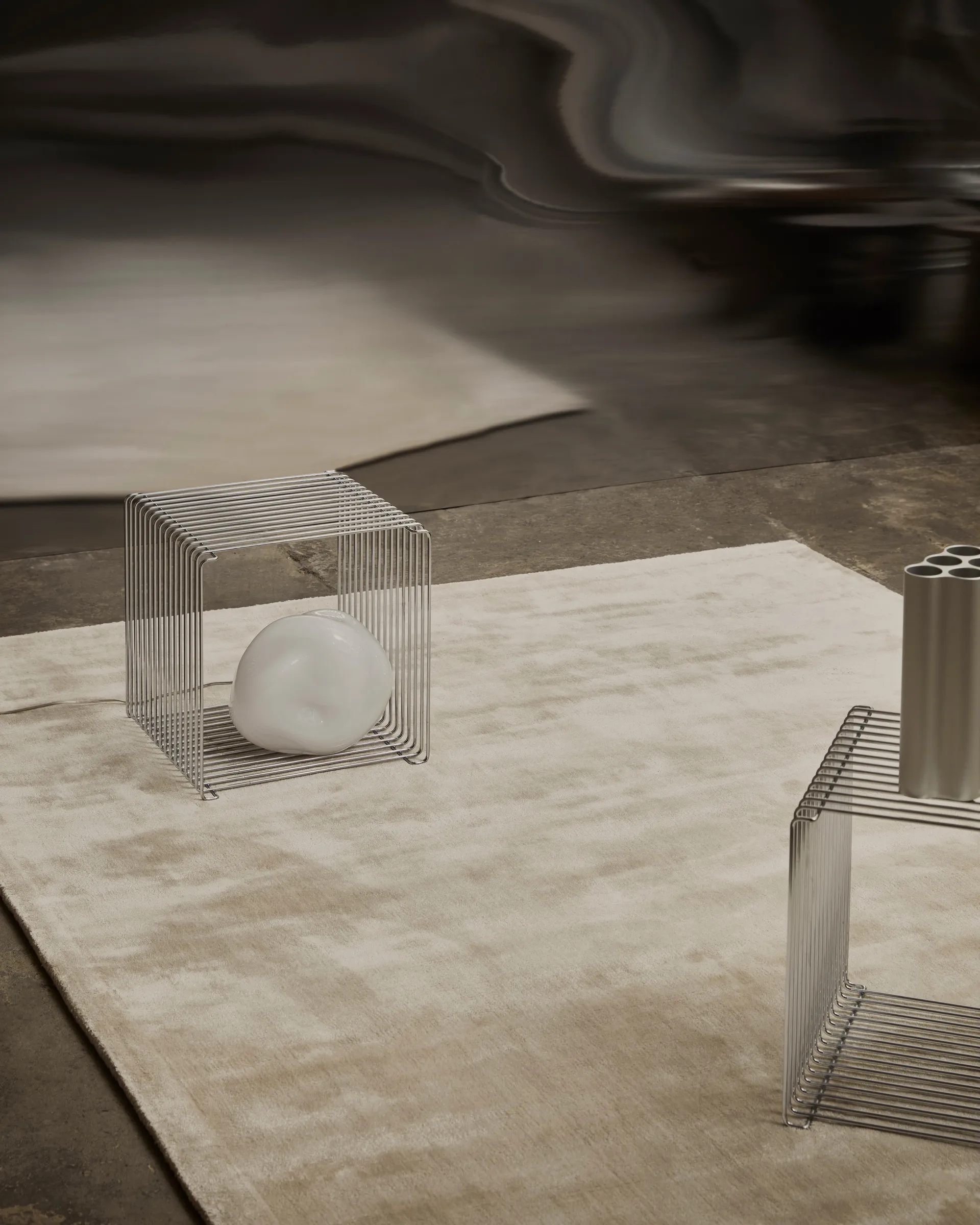 Backfjall viscose carpet 170x240 cm, Offwhite Tinted