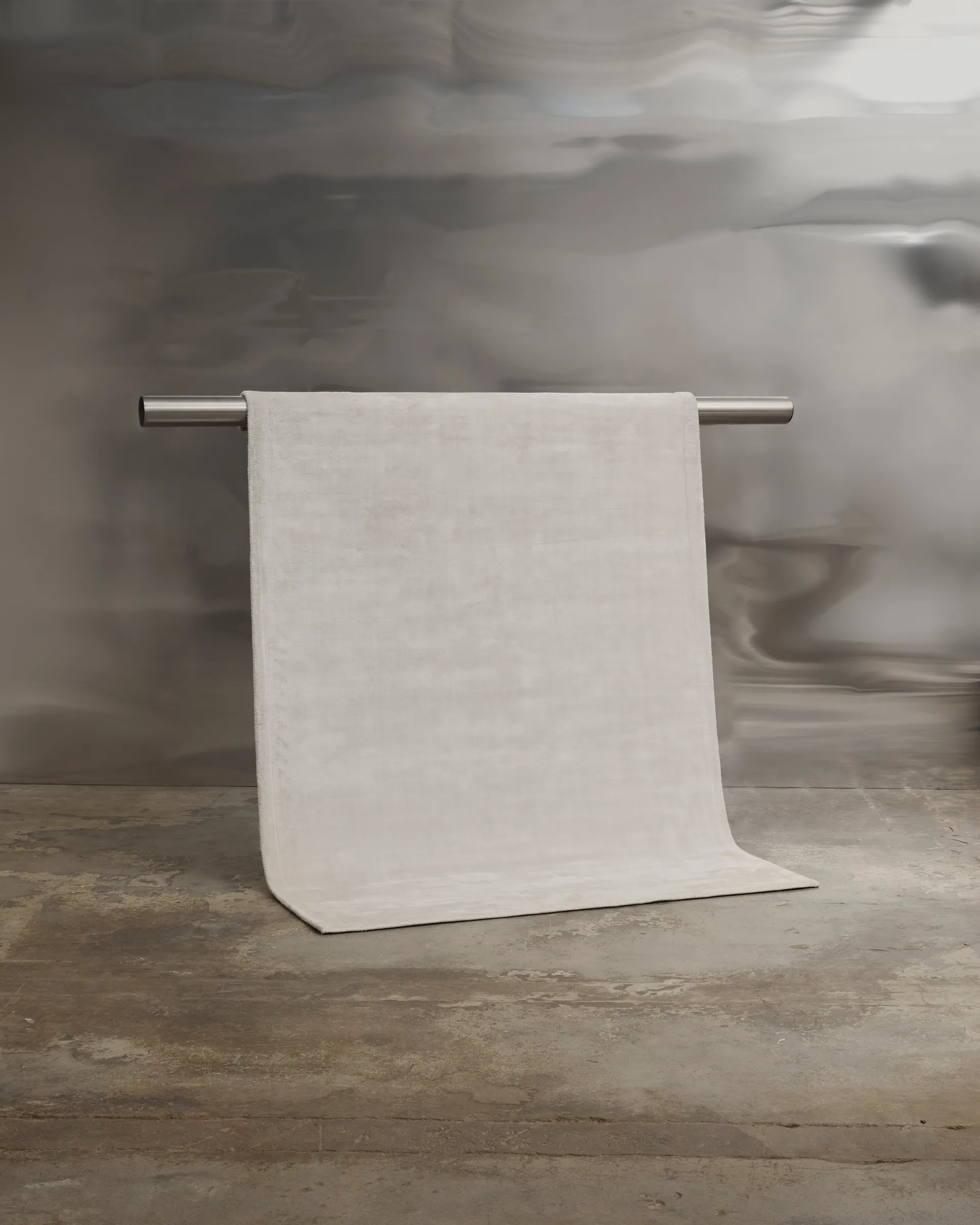 Backfjall viscose carpet 250x350 cm, Offwhite Tinted