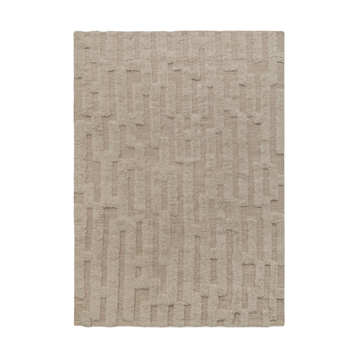 Tinted Bielke wool carpet 190x290 cm Beige-melange