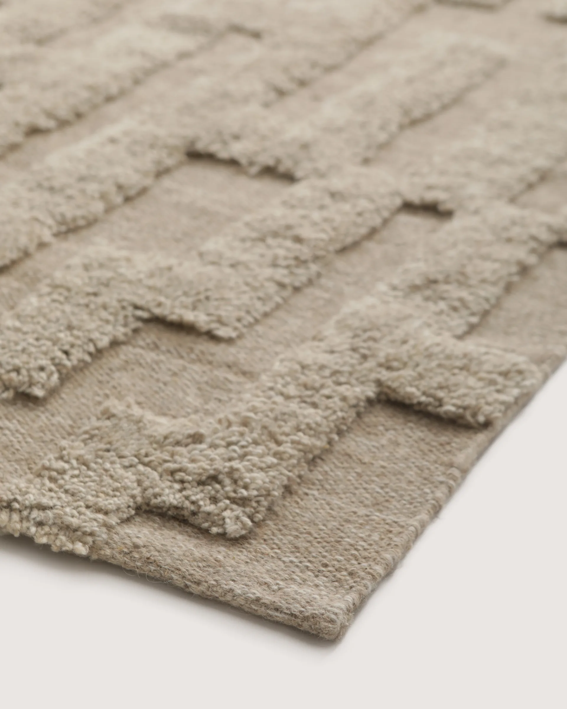 Bielke wool carpet 200x300 cm, Beige-melange Tinted