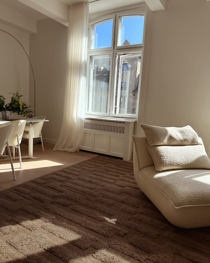 Bielke wool rug 200x300 cm, Dark beige Tinted
