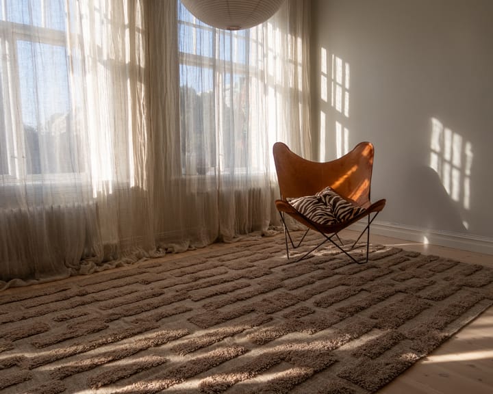 Bielke wool rug 200x300 cm, Dark beige Tinted