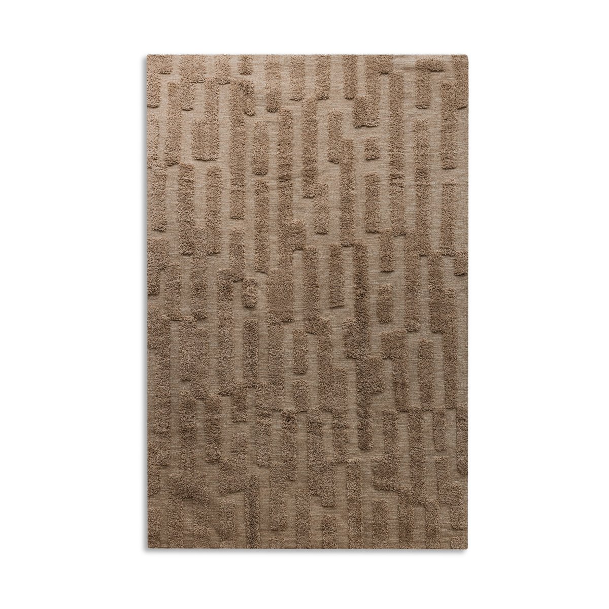 Tinted Bielke wool rug 300x400 cm Dark beige | Scandinavian Design | Fringe & Deep pile rugs | Beige