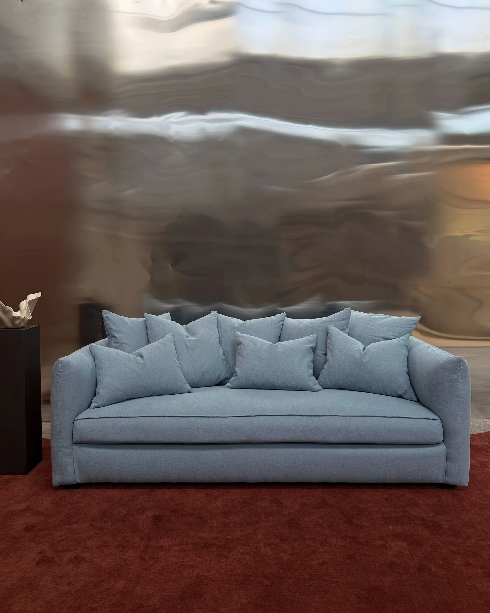 Cornell sofa, Cotton blue Tinted