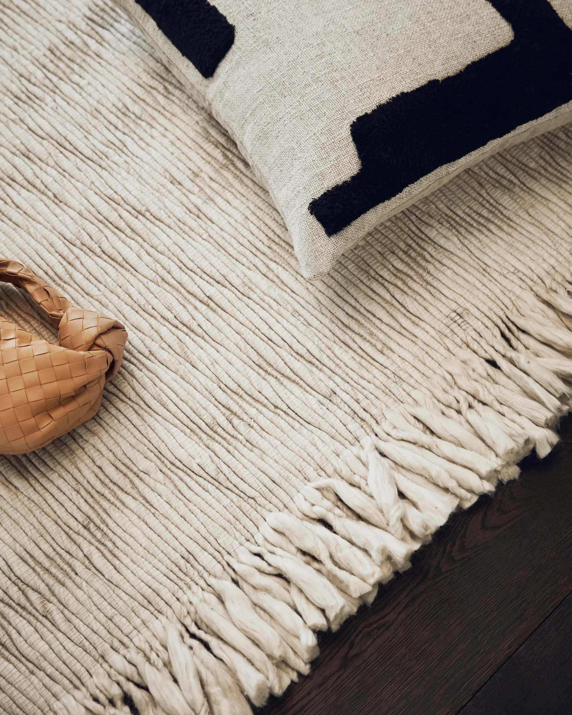 Fagerlund wool carpet 170x240 cm, Beige-offwhite Tinted