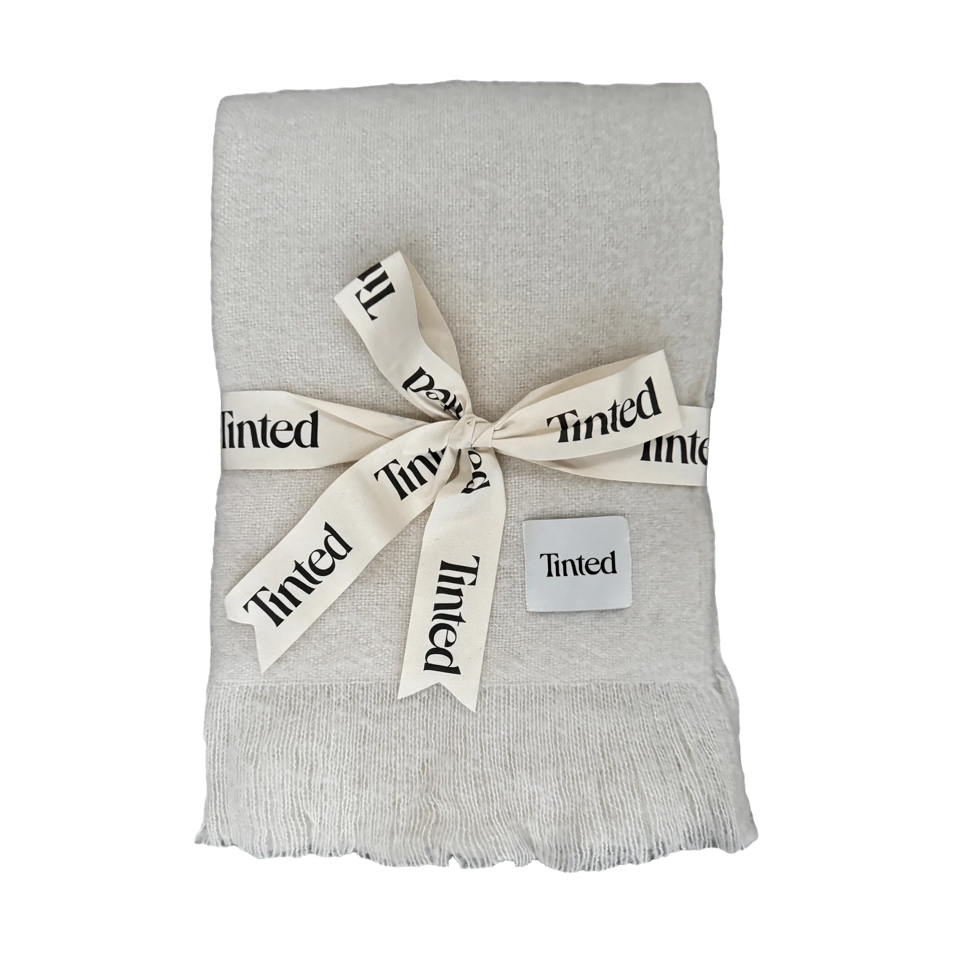 Fingal wool throw, Solid off white-natural, 130x170 cm Tinted