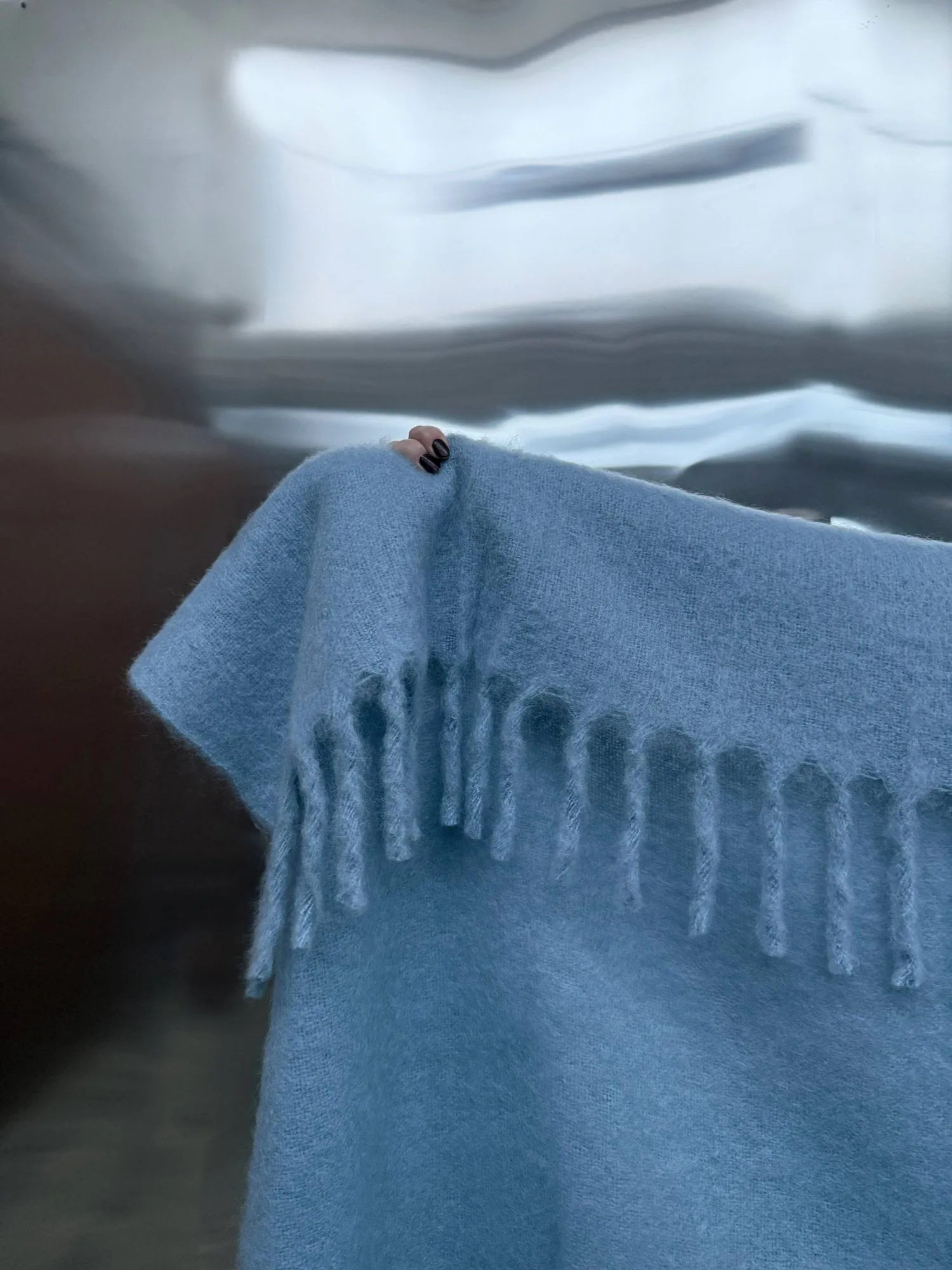 Fridh mohair throw, Blue, 130x170 cm Tinted