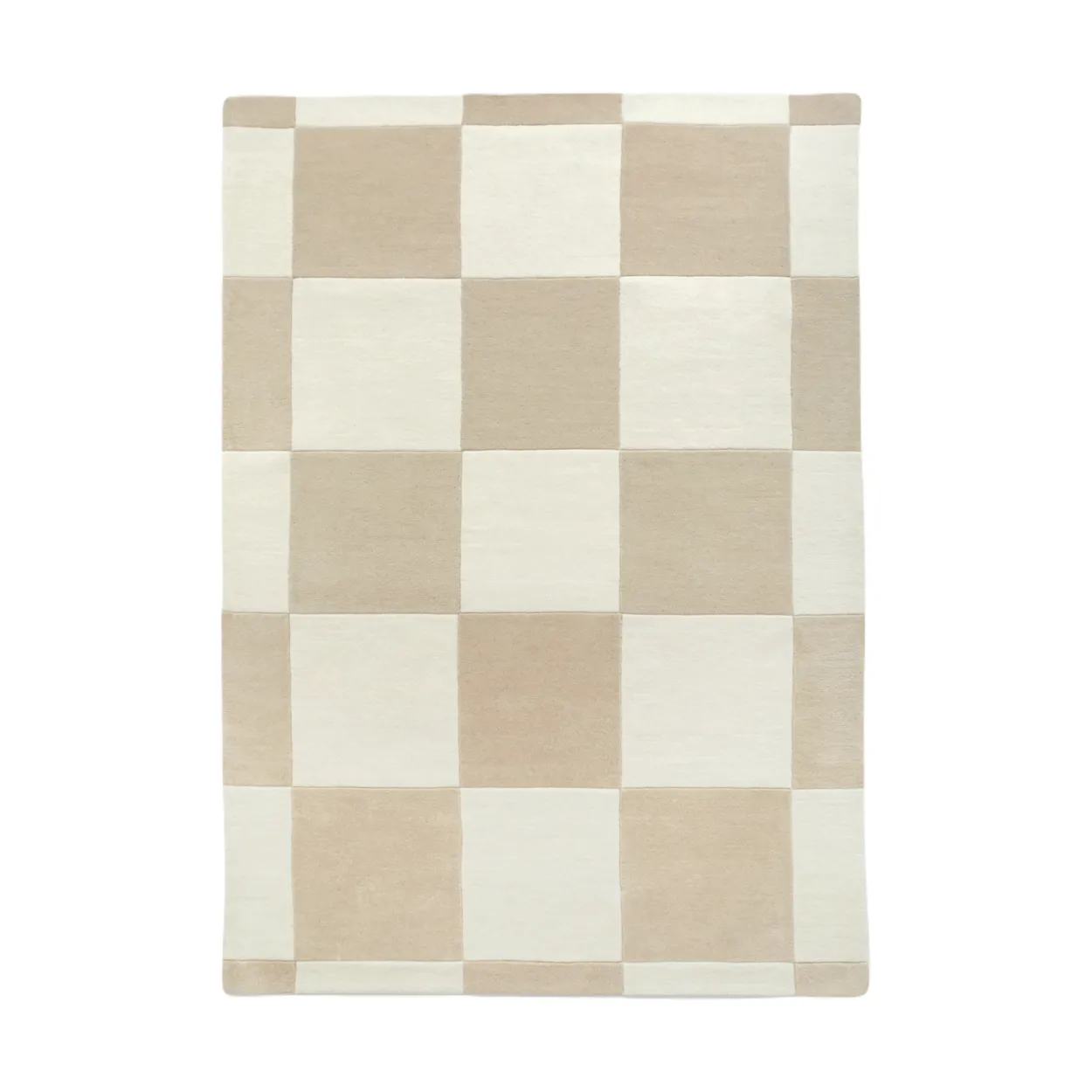 Tinted Hafstrom wool carpet 200x300 cm Beige-white | Scandinavian Design | Fringe & Deep pile rugs | Beige
