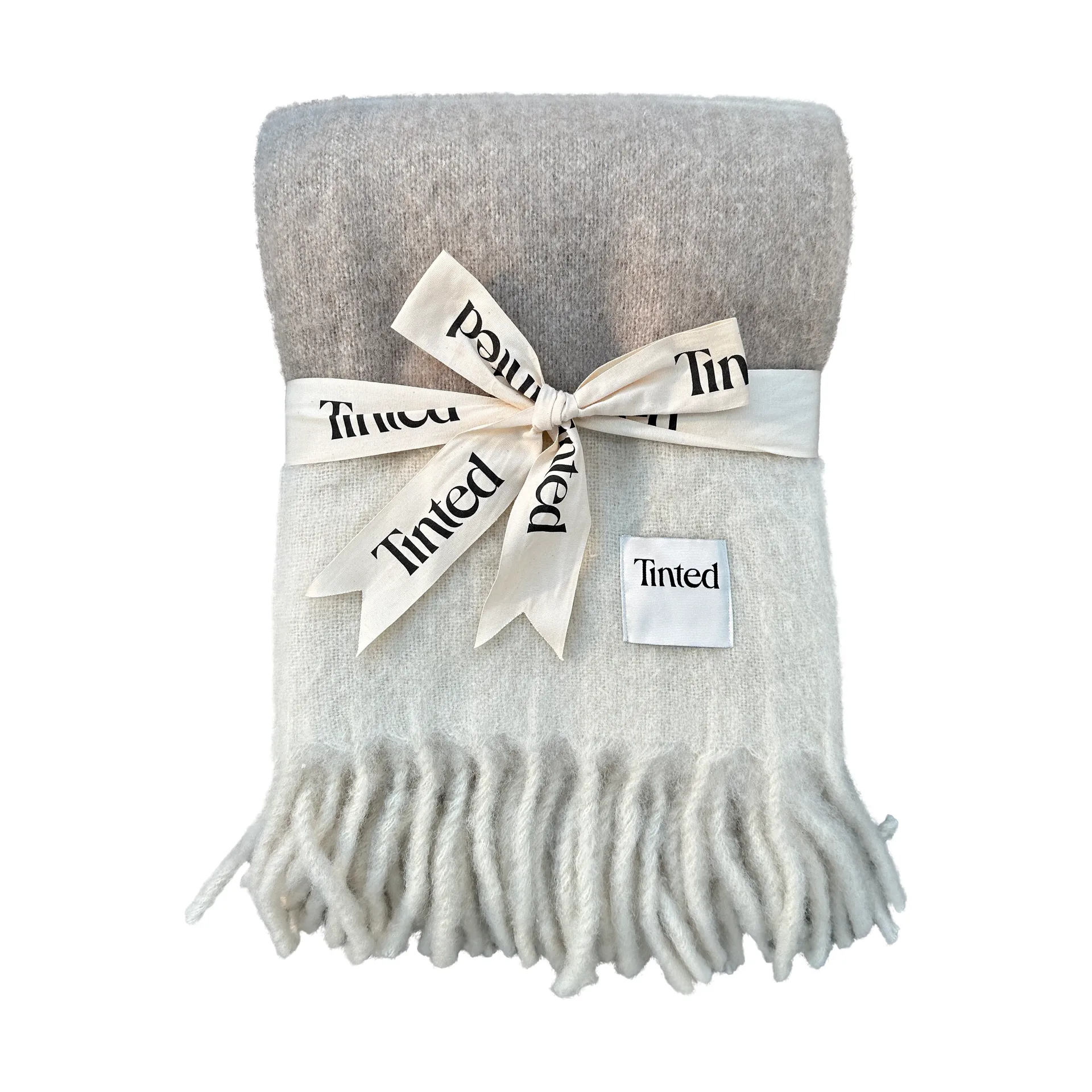 Hemple wool throw 130x170 cm, Beige-offwhite Tinted