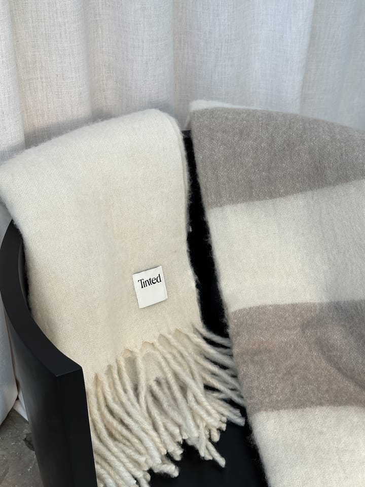 Hemple wool throw 130x170 cm, Beige-offwhite Tinted