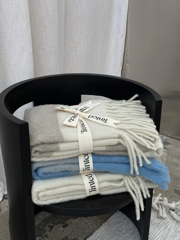 Hemple wool throw 130x170 cm, Beige-offwhite Tinted