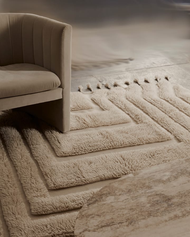 Kask wool carpet 170x240 cm - Beige - Tinted