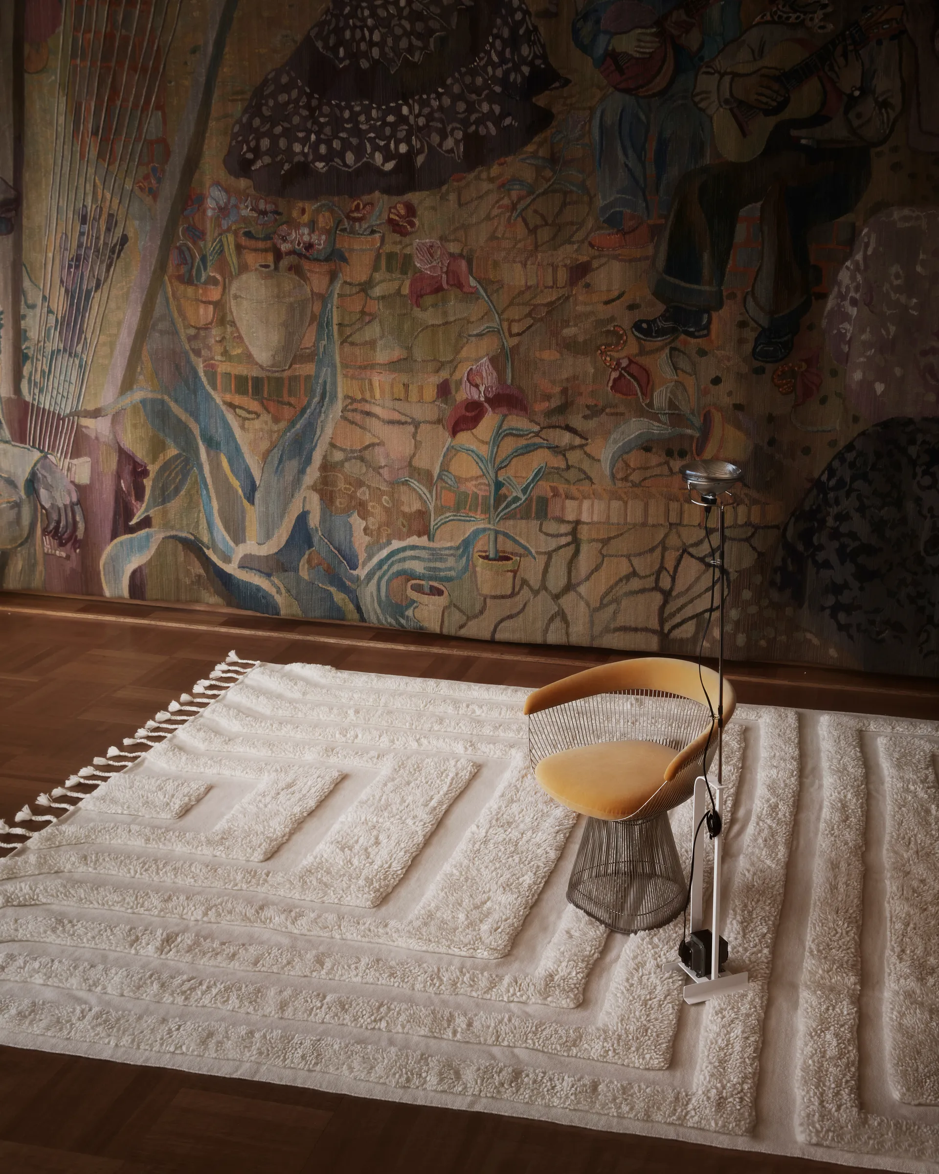 Kask wool carpet 200x300 cm, Offwhite Tinted