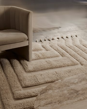 Kask wool carpet 250x350 cm - Beige - Tinted