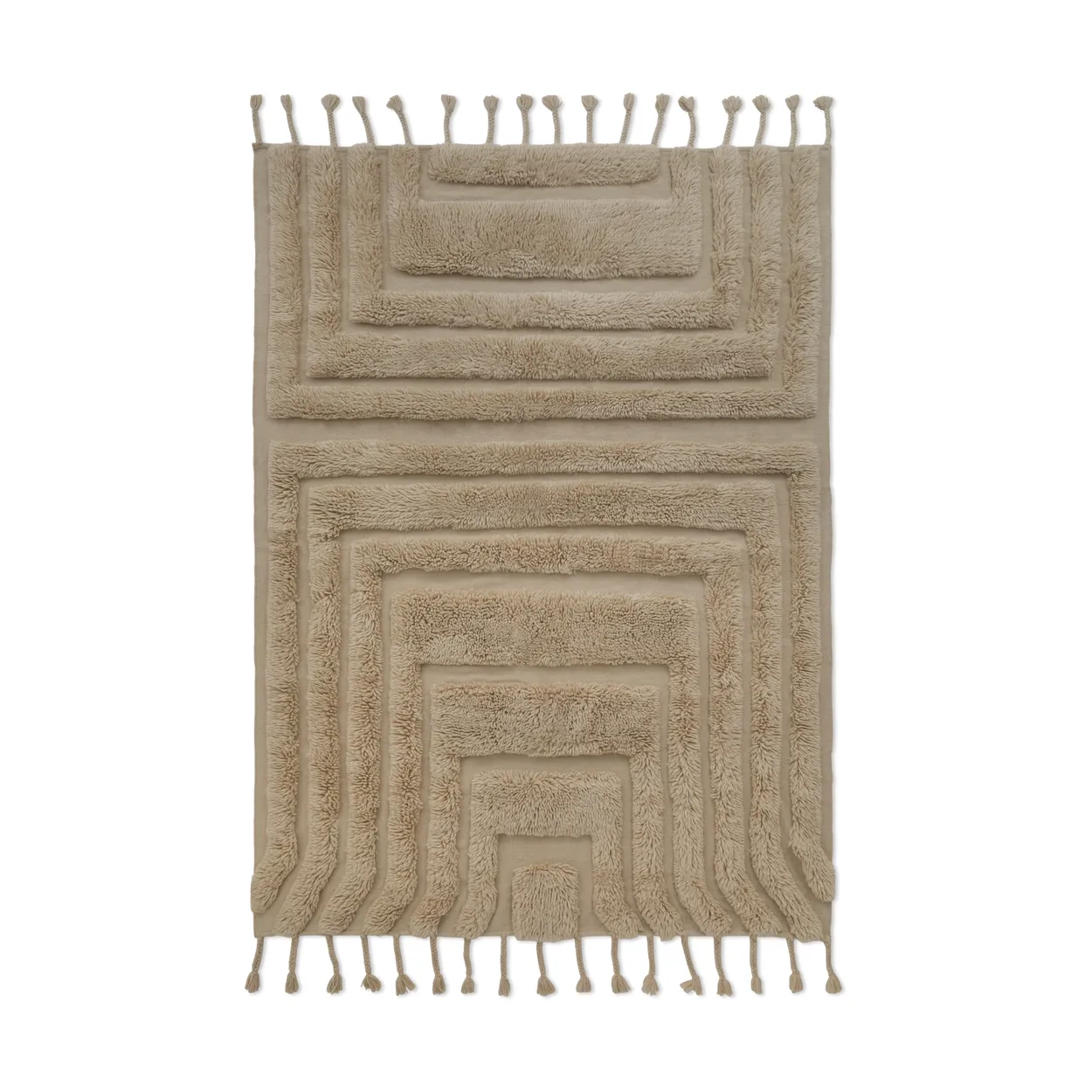 Tinted Kask wool carpet 300x400 cm Beige | Scandinavian Design | Fringe & Deep pile rugs | Beige