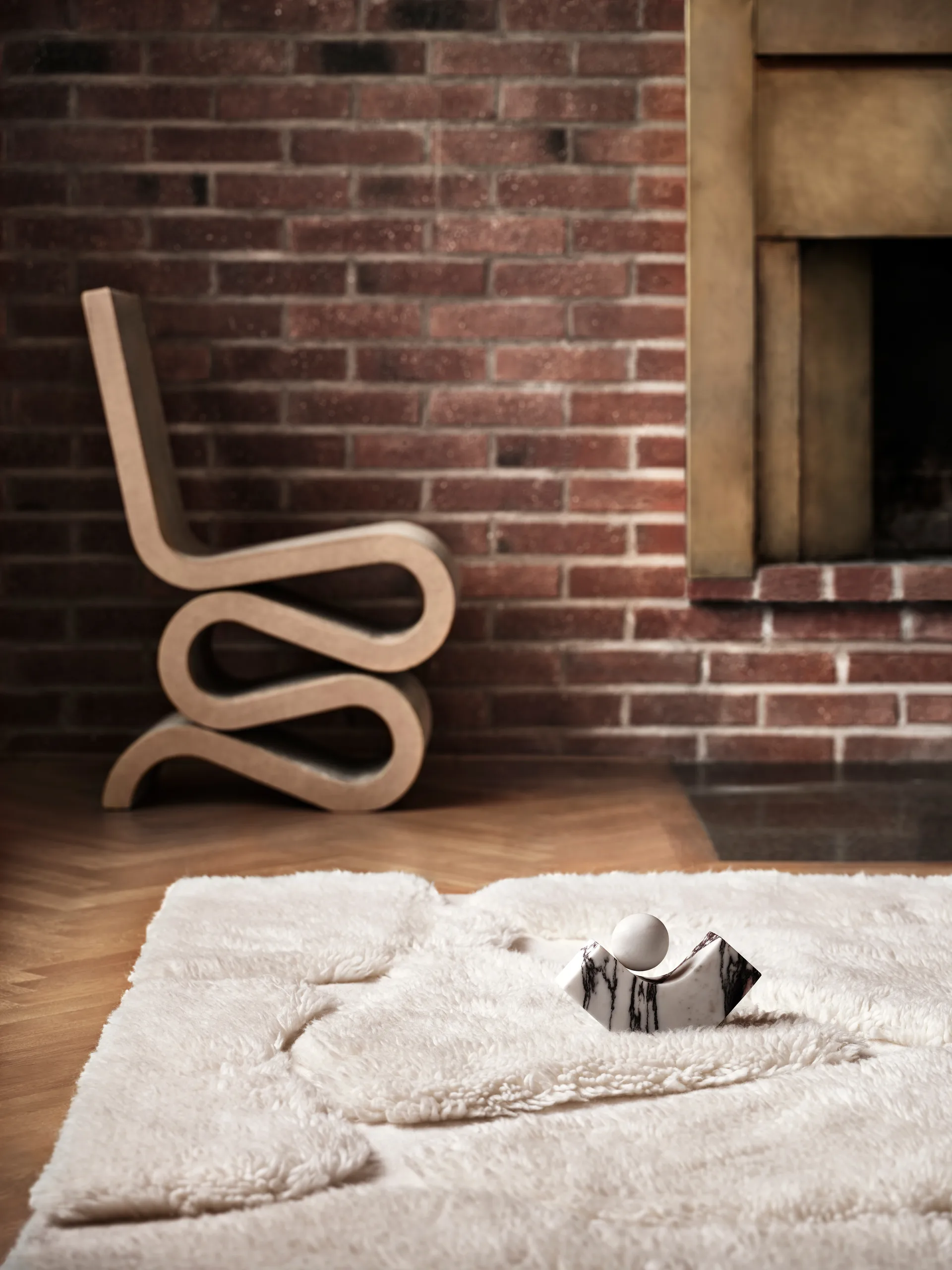 Kullin wool carpet 170x240 cm, Offwhite Tinted