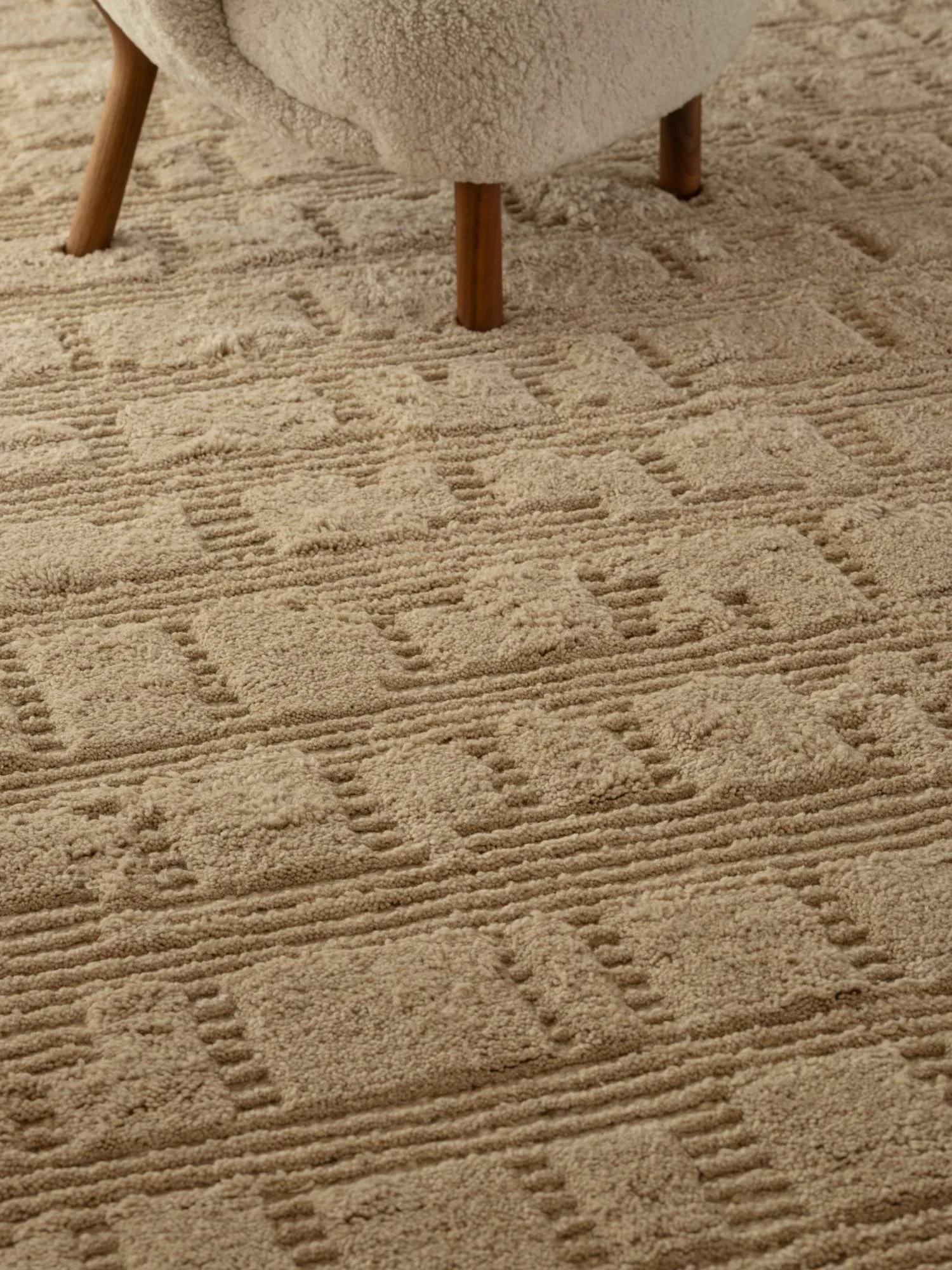 Lydahl wool rug, Beige, 250x350 cm Tinted