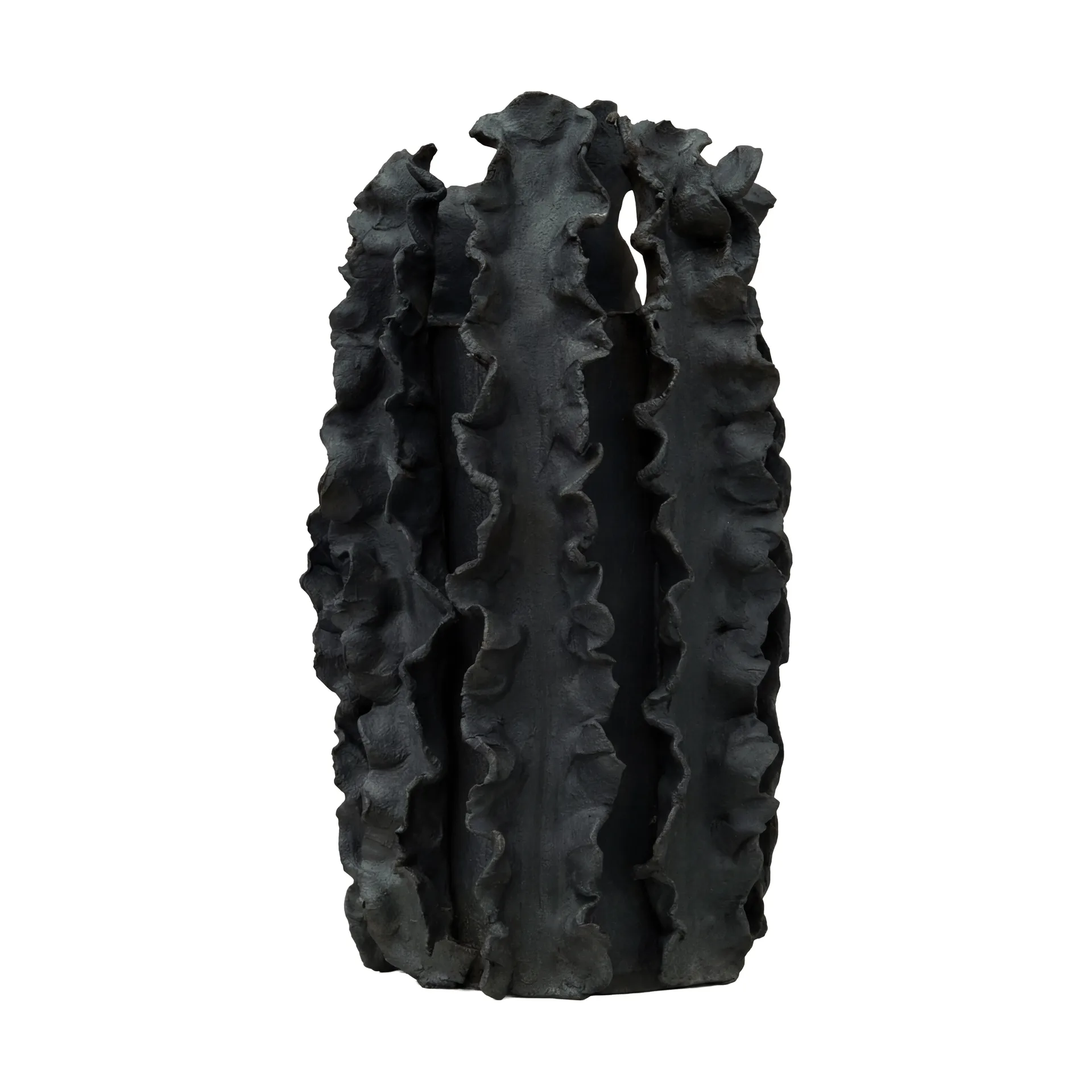 Melera vase, Black, 33x16 cm Tinted