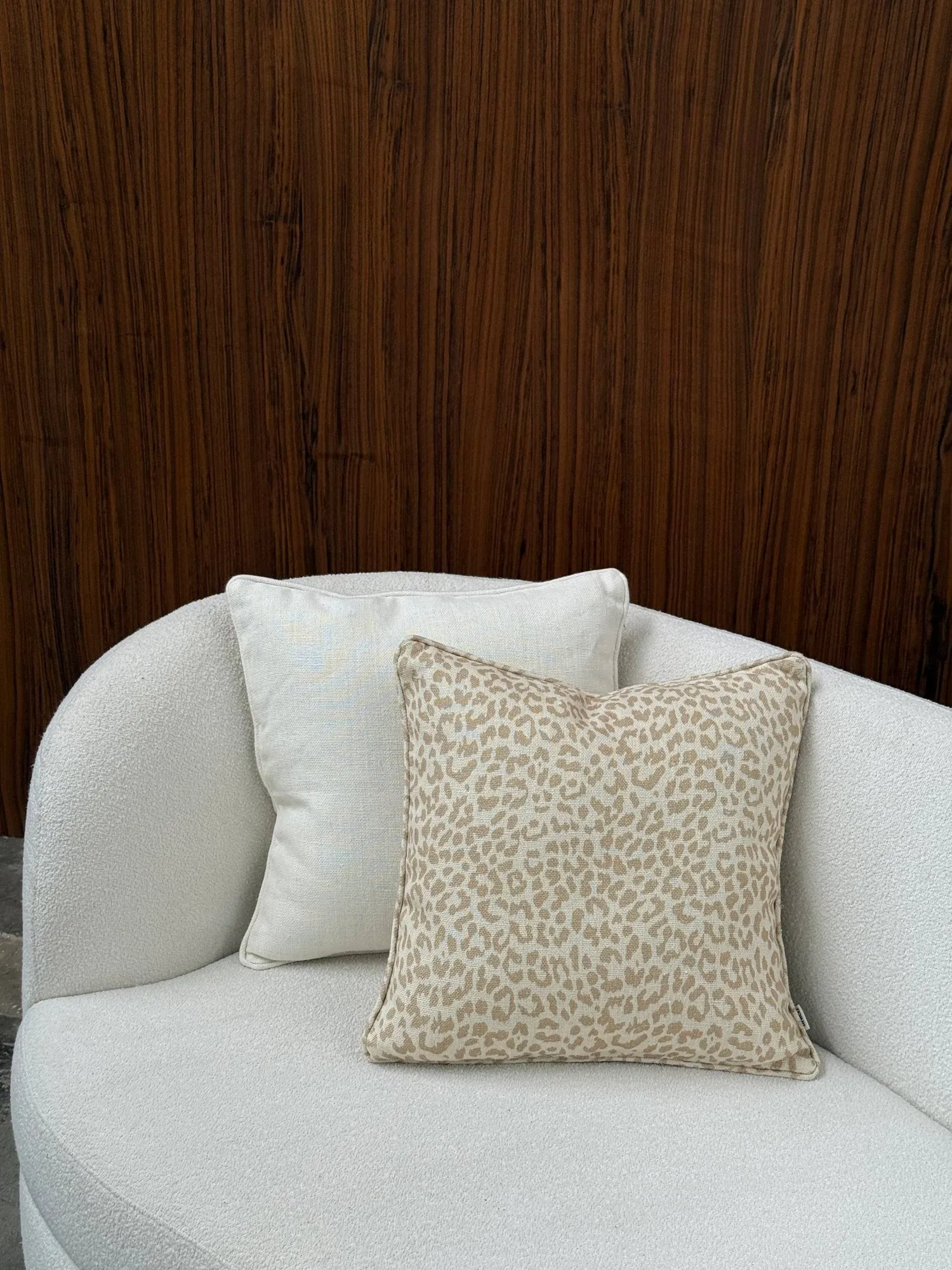 Norell cushion, Leopard beige-off white, 50x50 cm Tinted