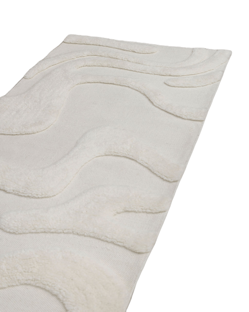 Tinted Norlander entrance rug wool 80x350 cm White