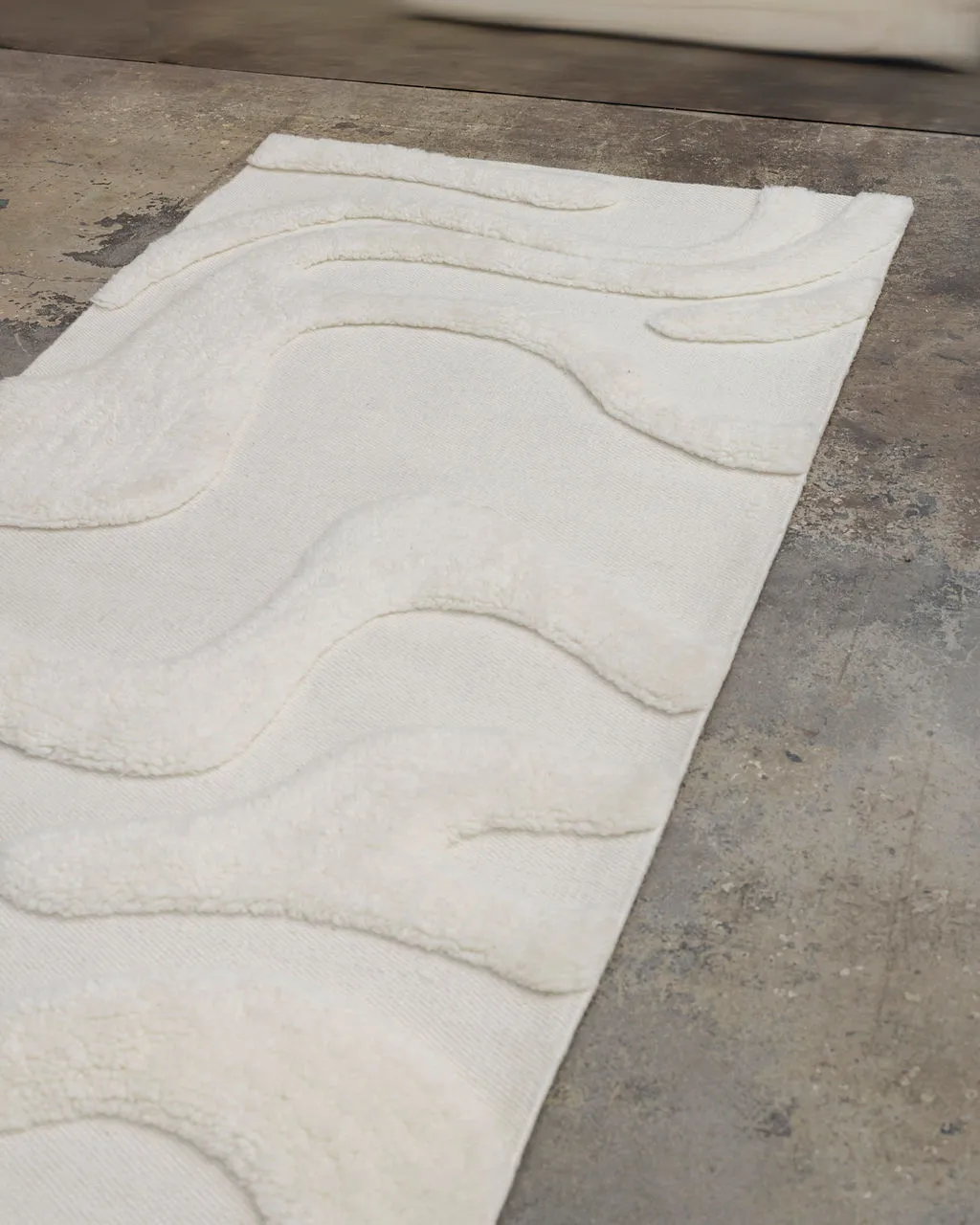 Norlander entrance rug wool 80x350 cm, White Tinted