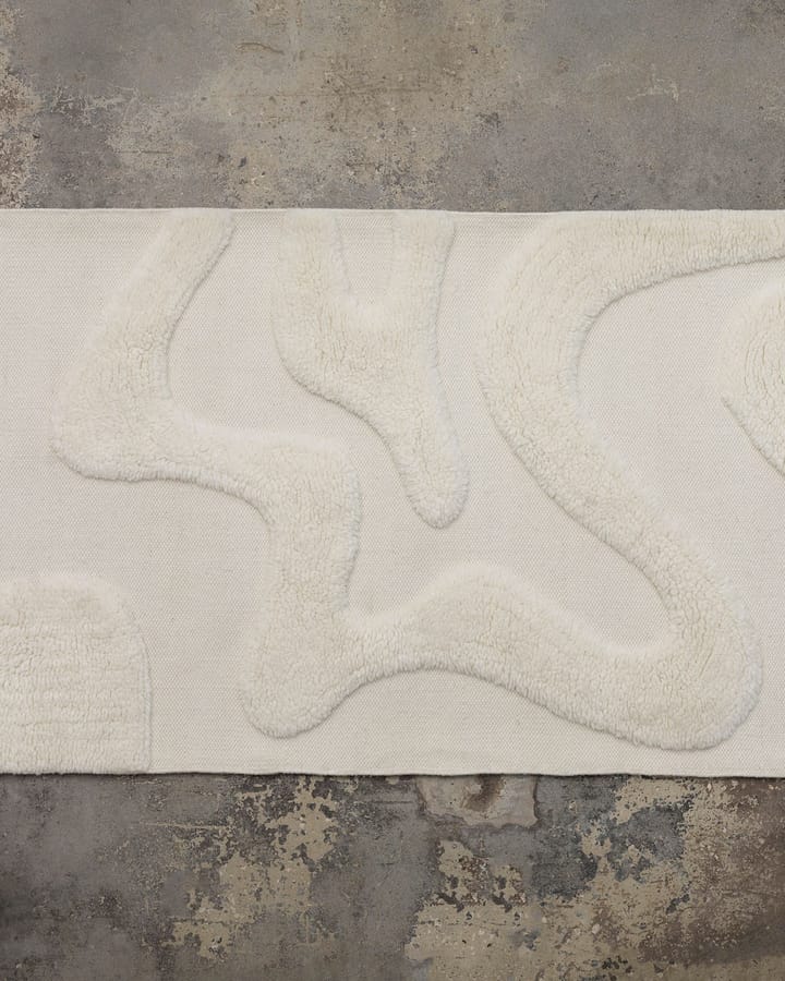 Norlander entrance rug wool 80x350 cm - White - Tinted