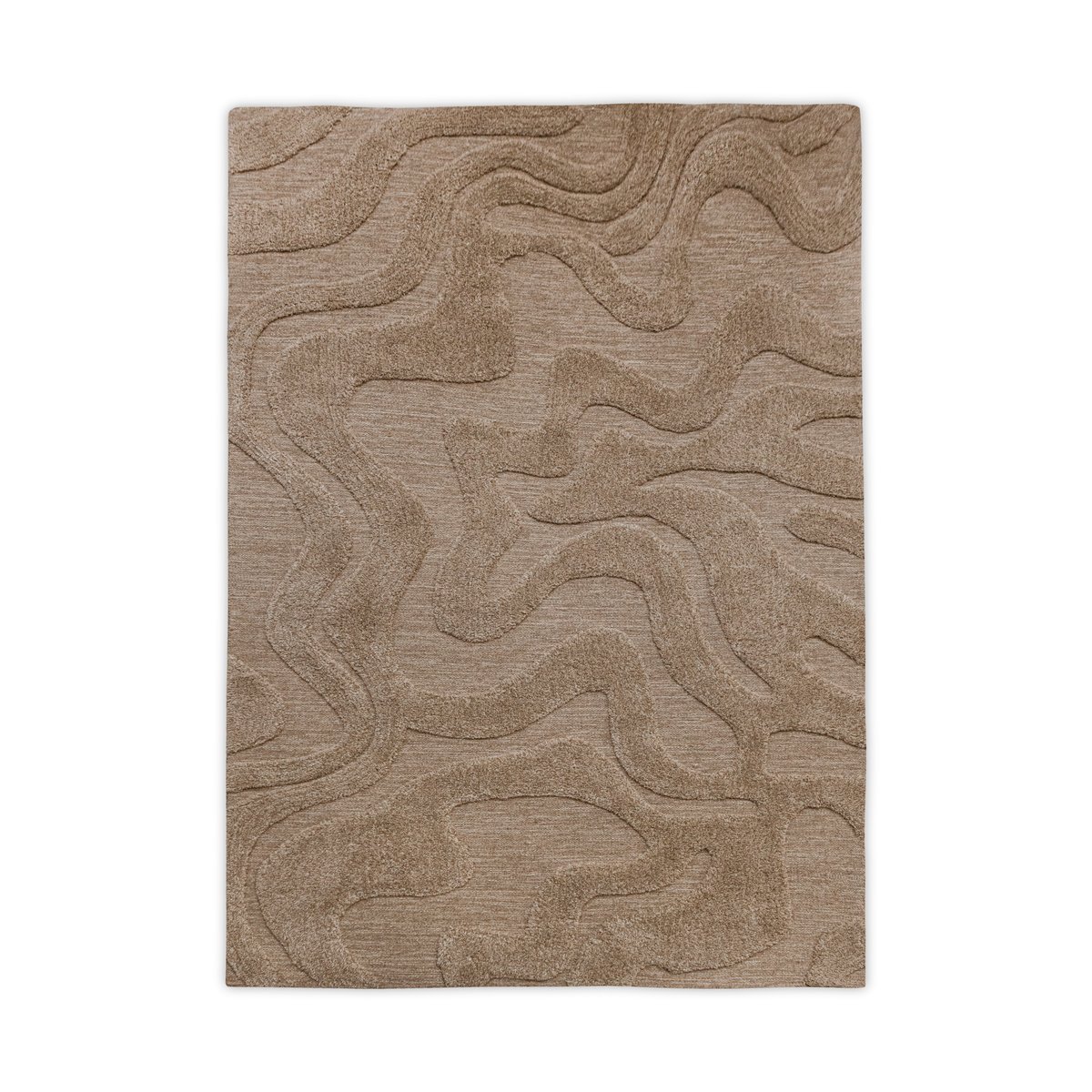 Tinted Norlander wool rug 250x350 cm Beige-melange | Scandinavian Design | Fringe & Deep pile rugs | Beige