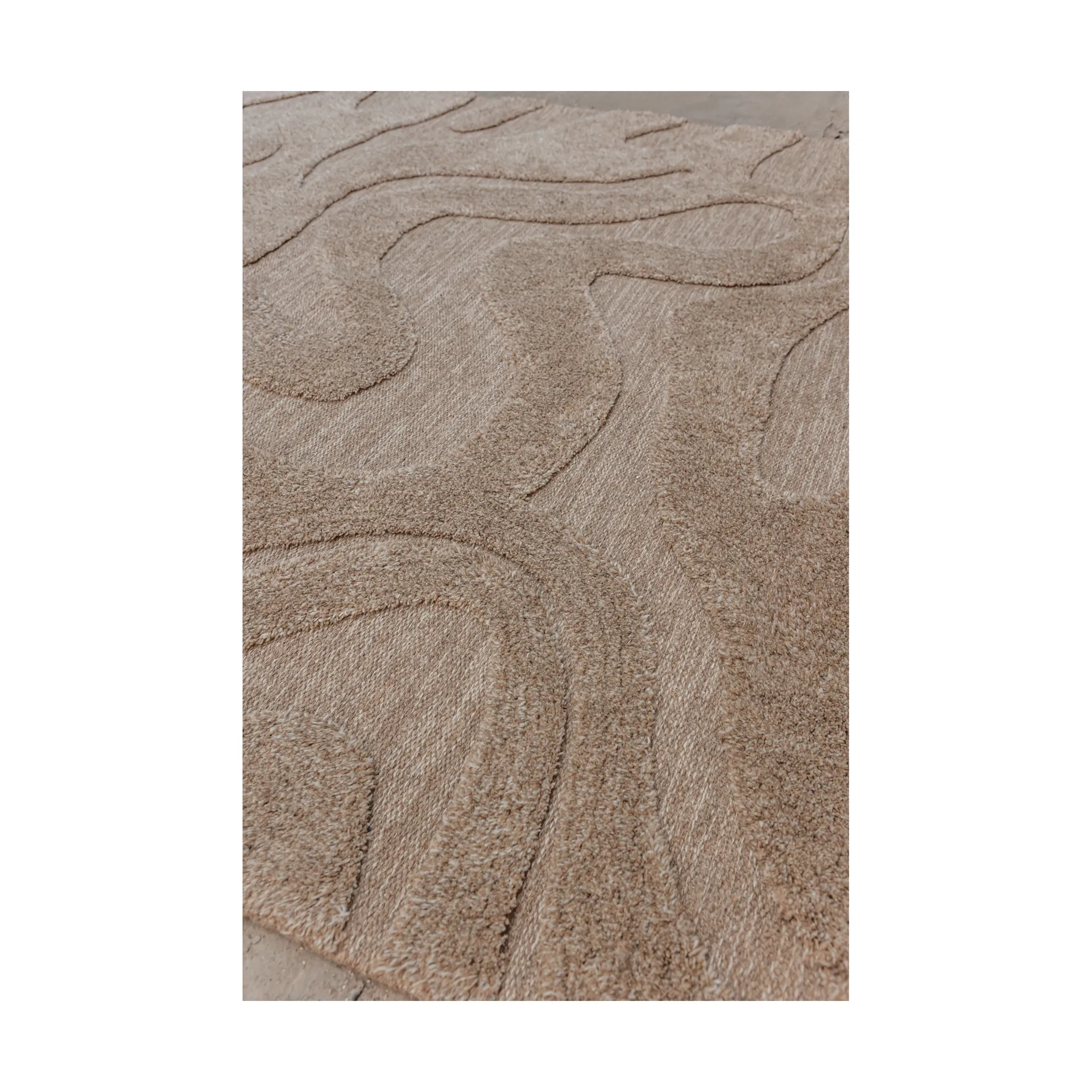 Norlander wool rug 250x350 cm, Beige-melange Tinted