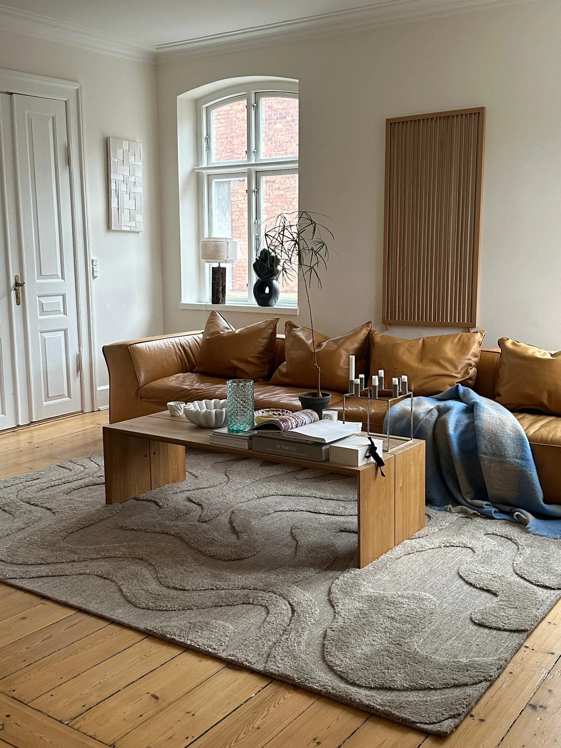 Norlander wool rug 250x350 cm, Beige-melange Tinted
