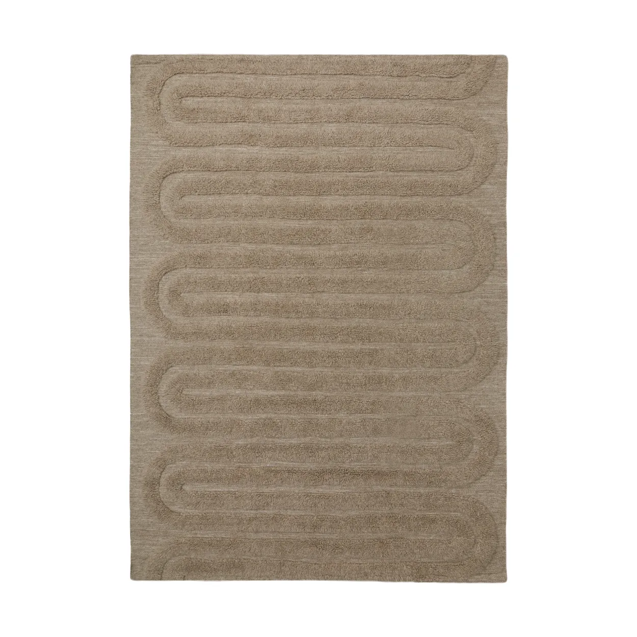 Tinted Riklund wool carpet 160x230 cm Beige-melange