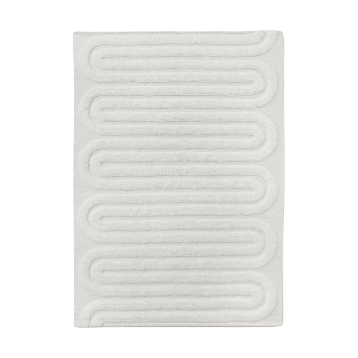 Tinted Riklund wool carpet 160x230 cm Offwhite | Scandinavian Design | Fringe & Deep pile rugs | White