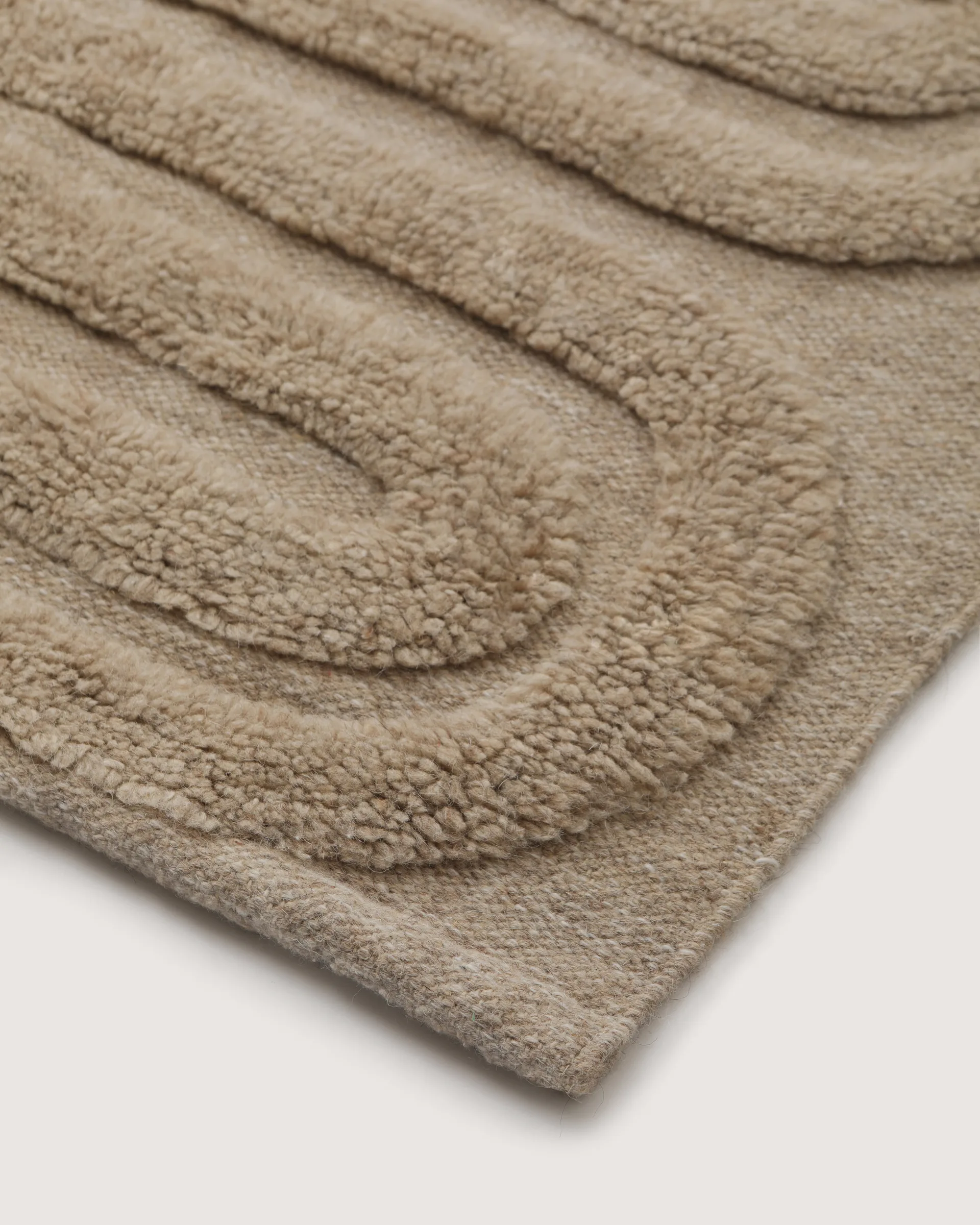 Riklund wool carpet 190x290 cm, Beige-melange Tinted