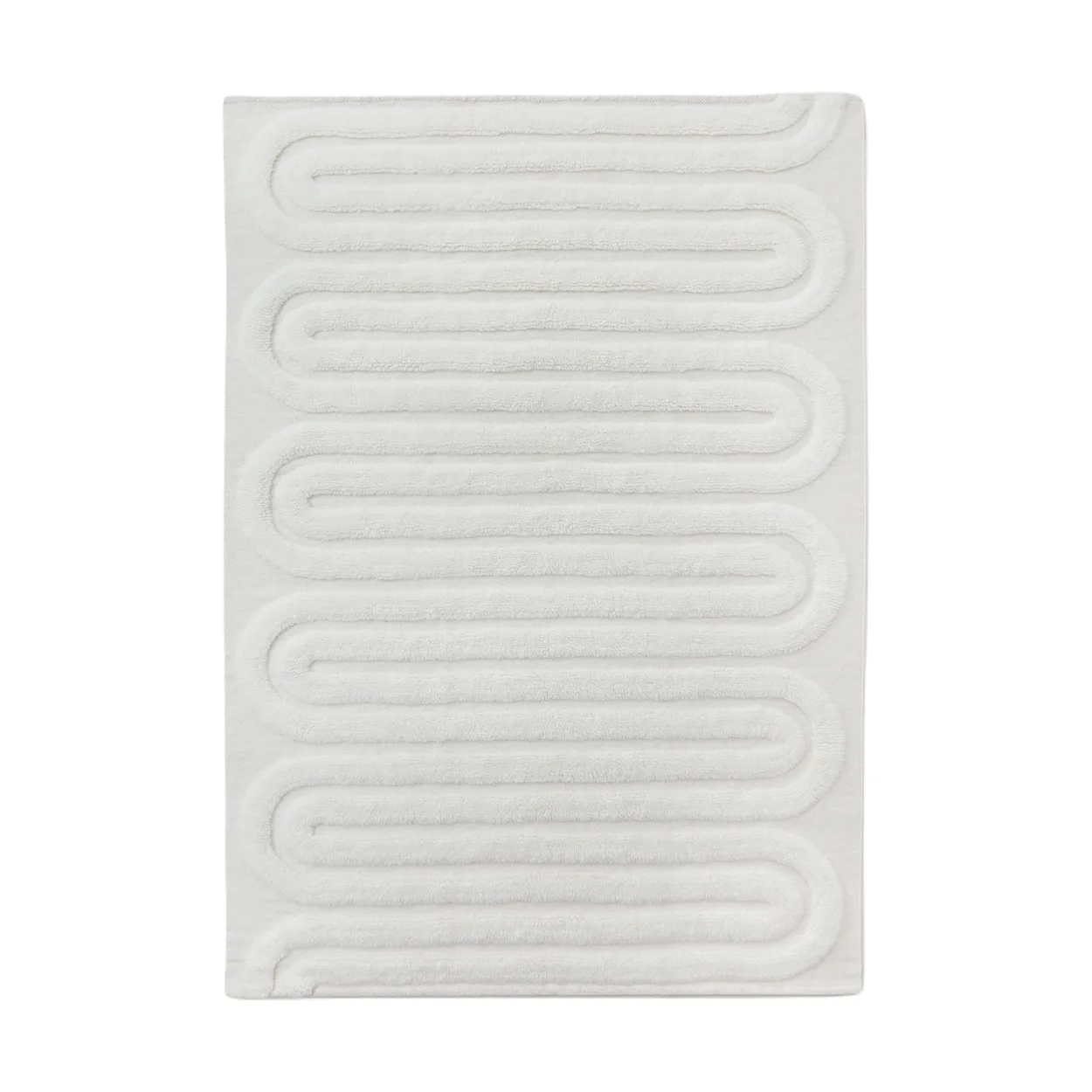 Tinted Riklund wool carpet 280x380 cm Offwhite | Scandinavian Design | Fringe & Deep pile rugs | White