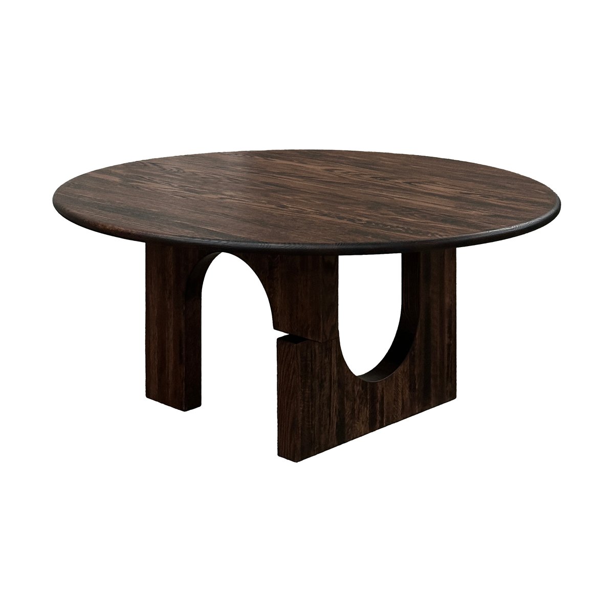 Tinted Sanders dining table o160 cm Dark stained oak
