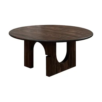 Sanders dining table Ø160 cm - Dark stained walnut - Tinted
