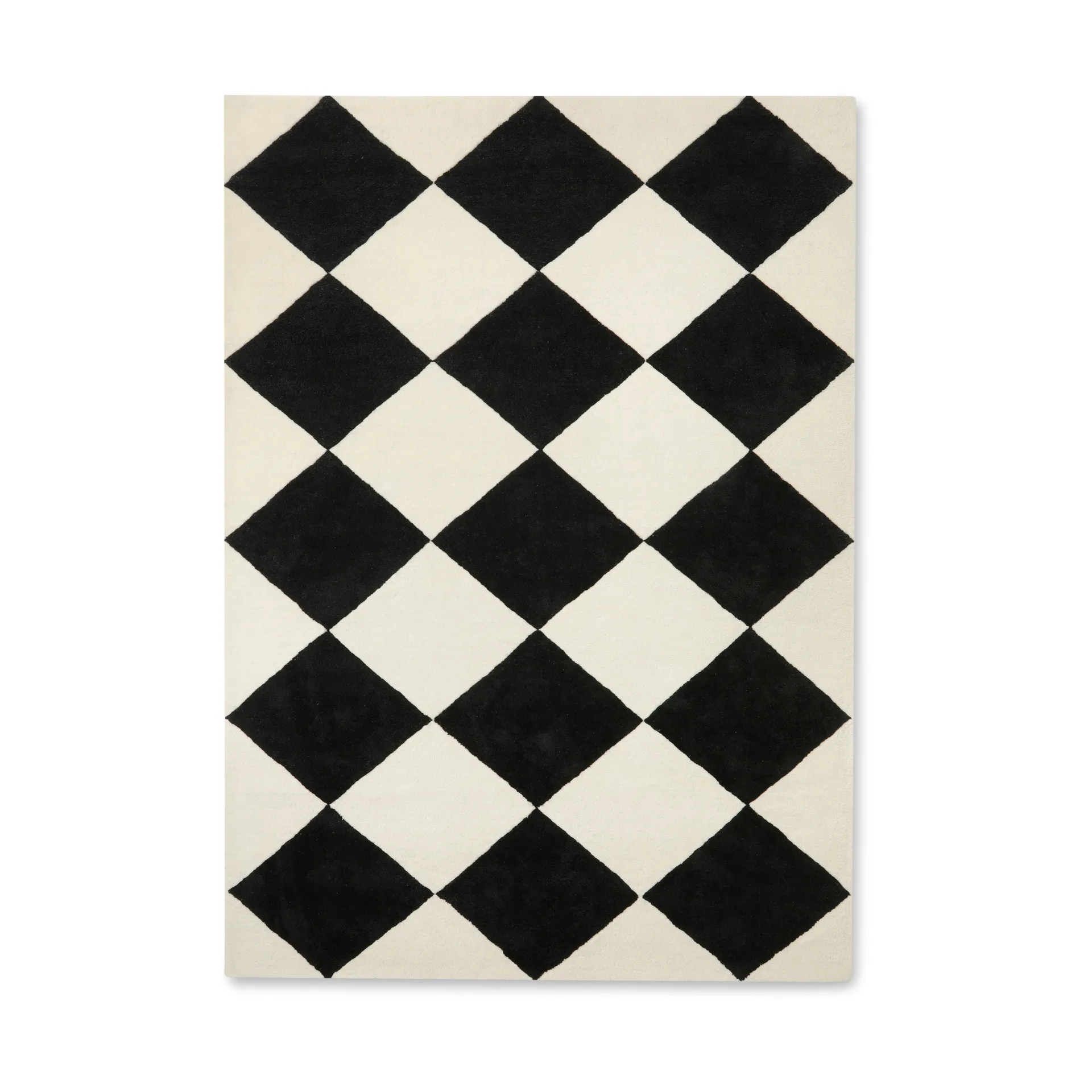 Tenman wool carpet 170x240 cm, Black-white Tinted
