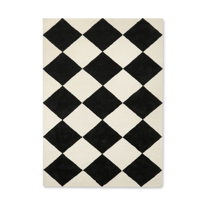 Tenman wool carpet 170x240 cm - Black-white - Tinted