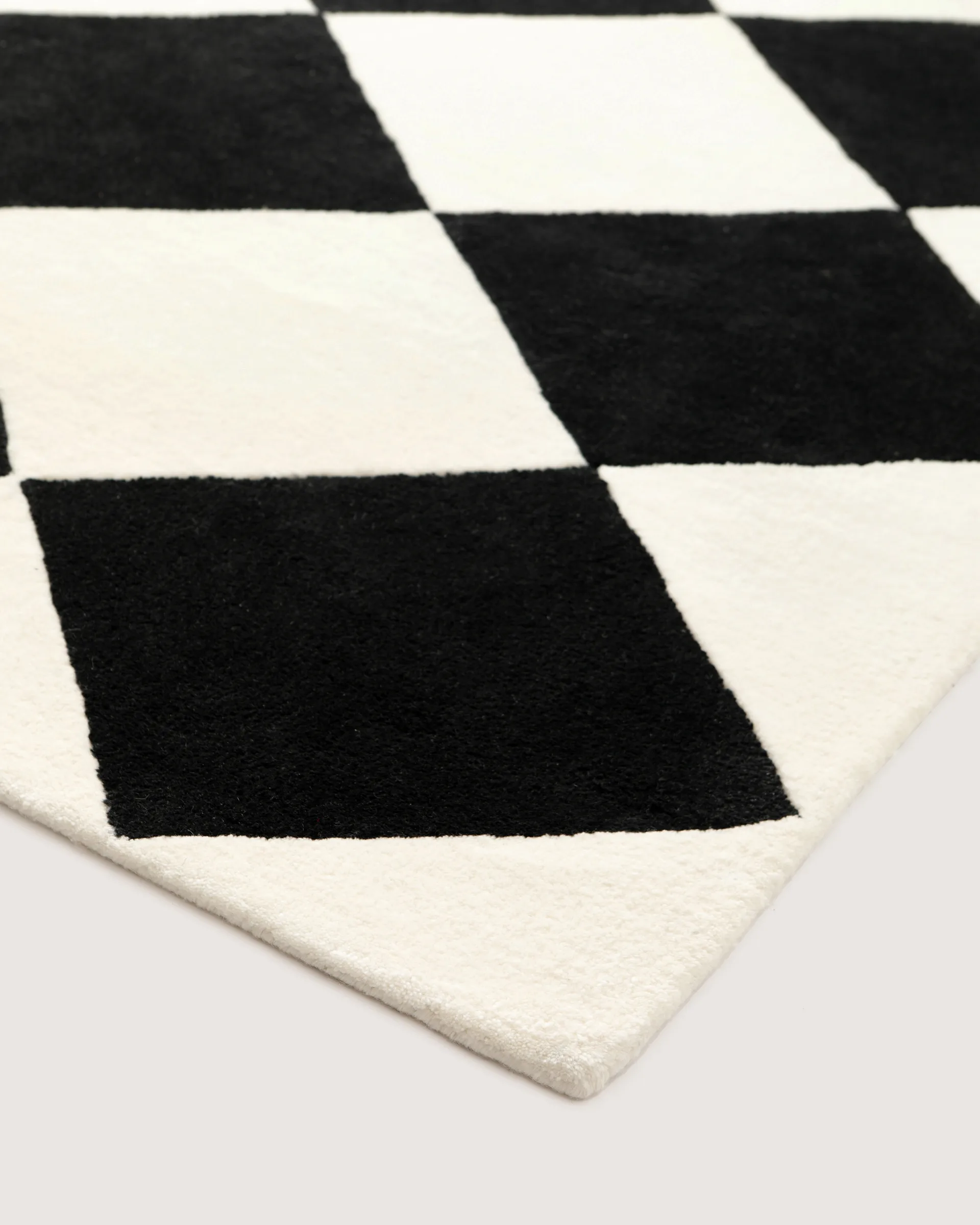 Tenman wool carpet 170x240 cm, Black-white Tinted