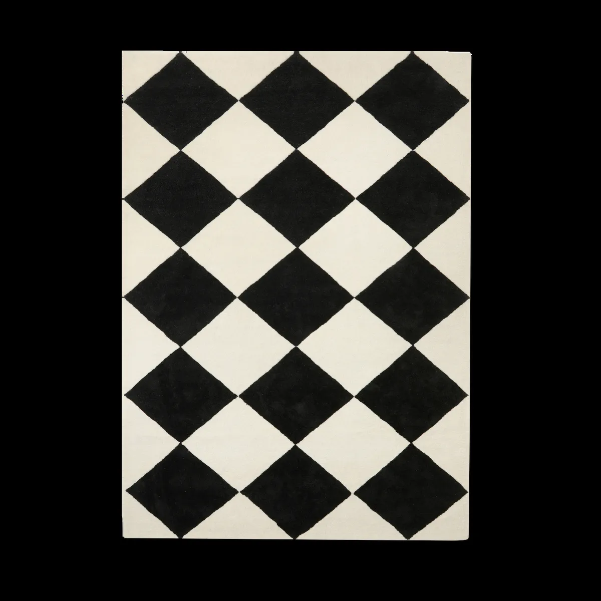 Tinted Tenman wool carpet 250x350 cm Black-white