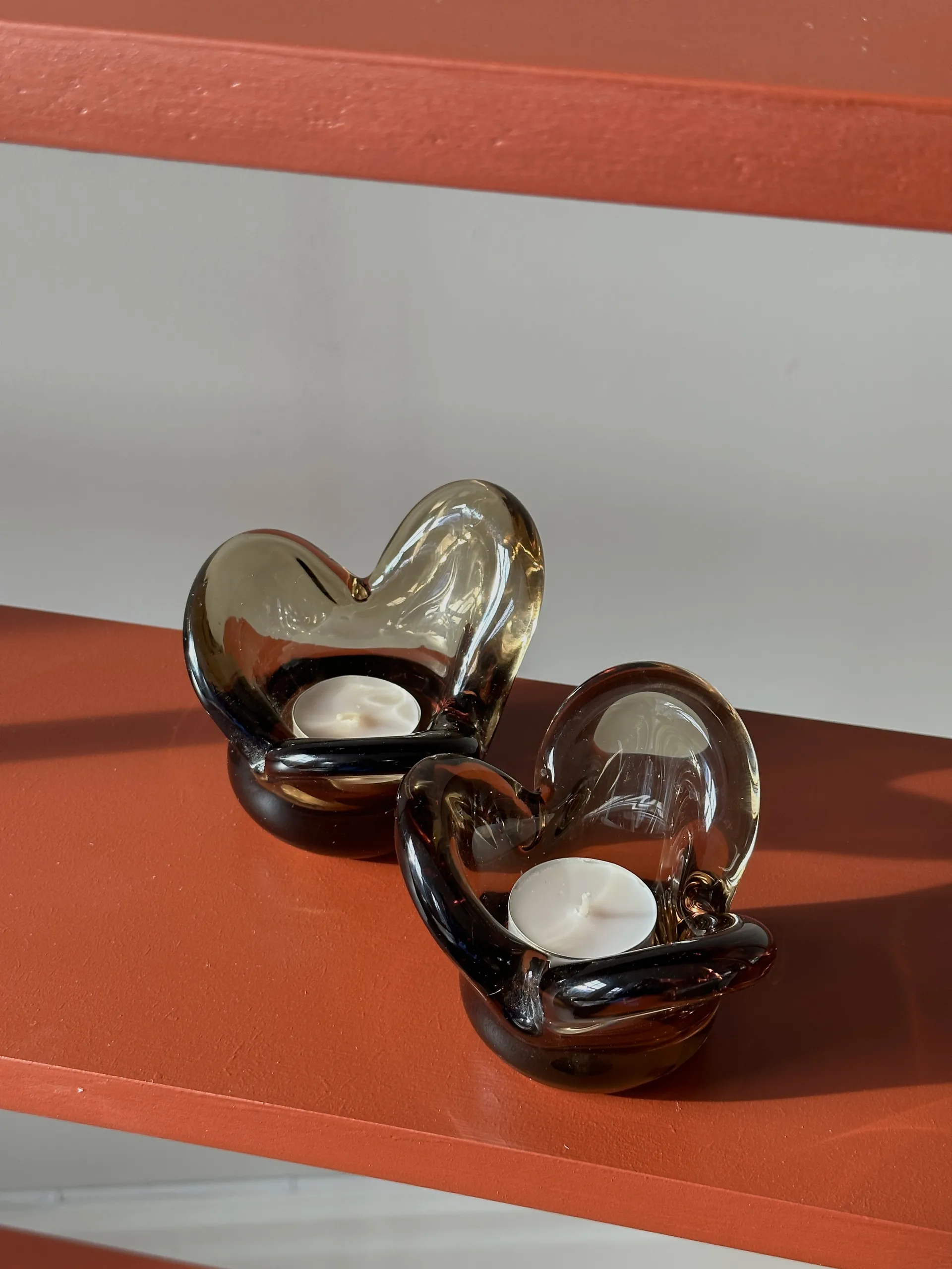 Visser Candle holder, Brown Tinted