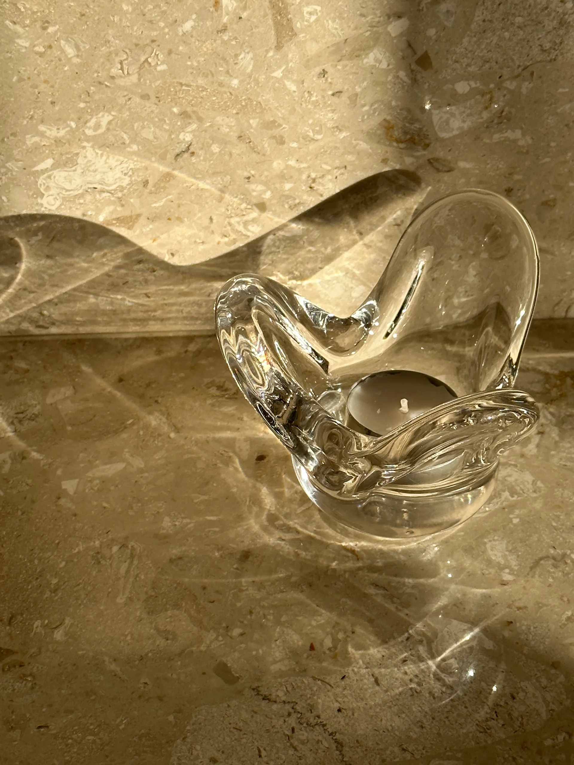 Visser Candle holder, Clear Tinted
