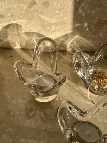 Visser Candle holder - Clear - Tinted