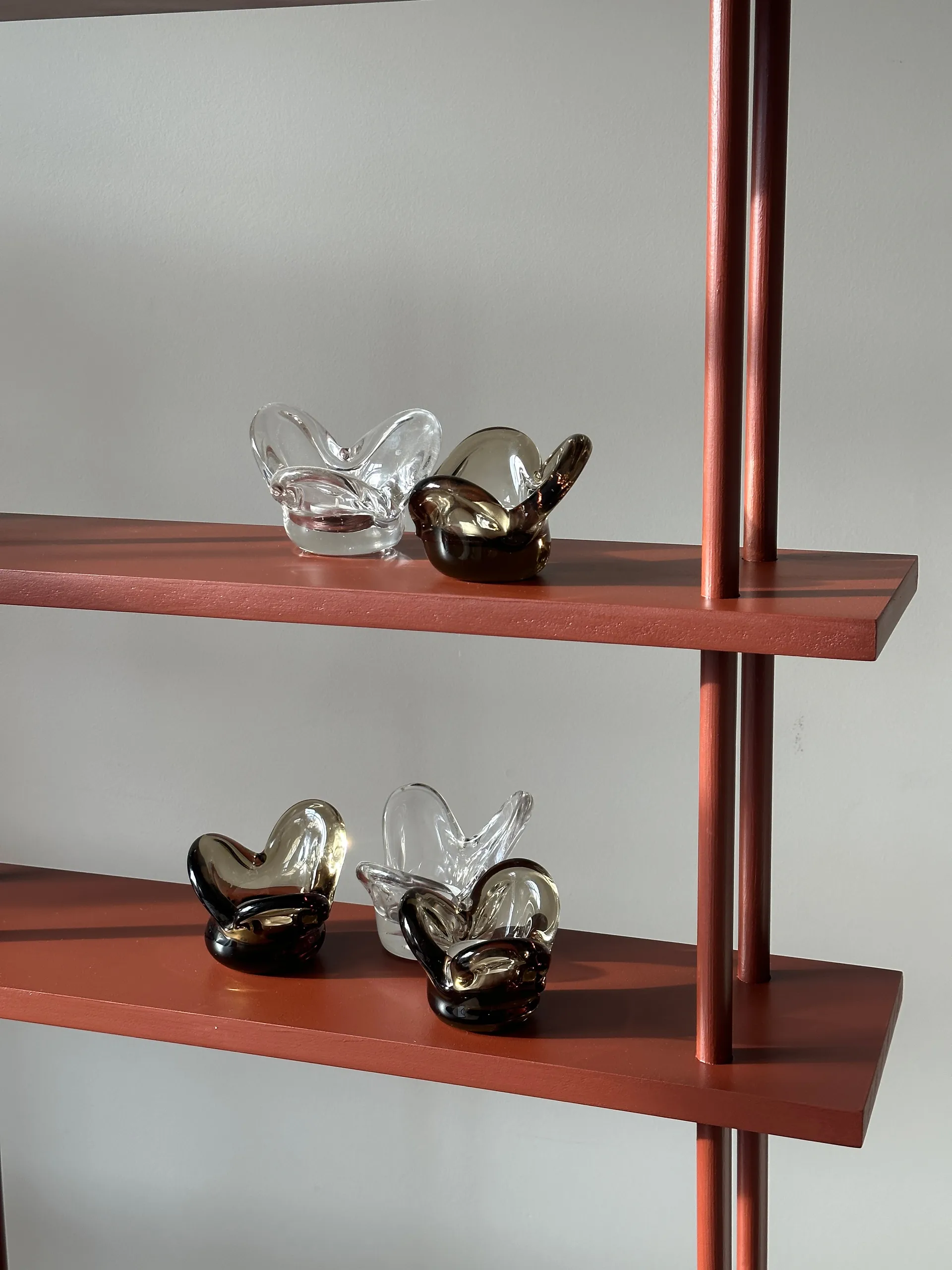 Visser Candle holder, Clear Tinted